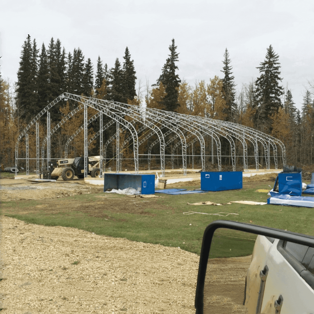 W40'xL80'xH23' Double Truss Storage Shelter