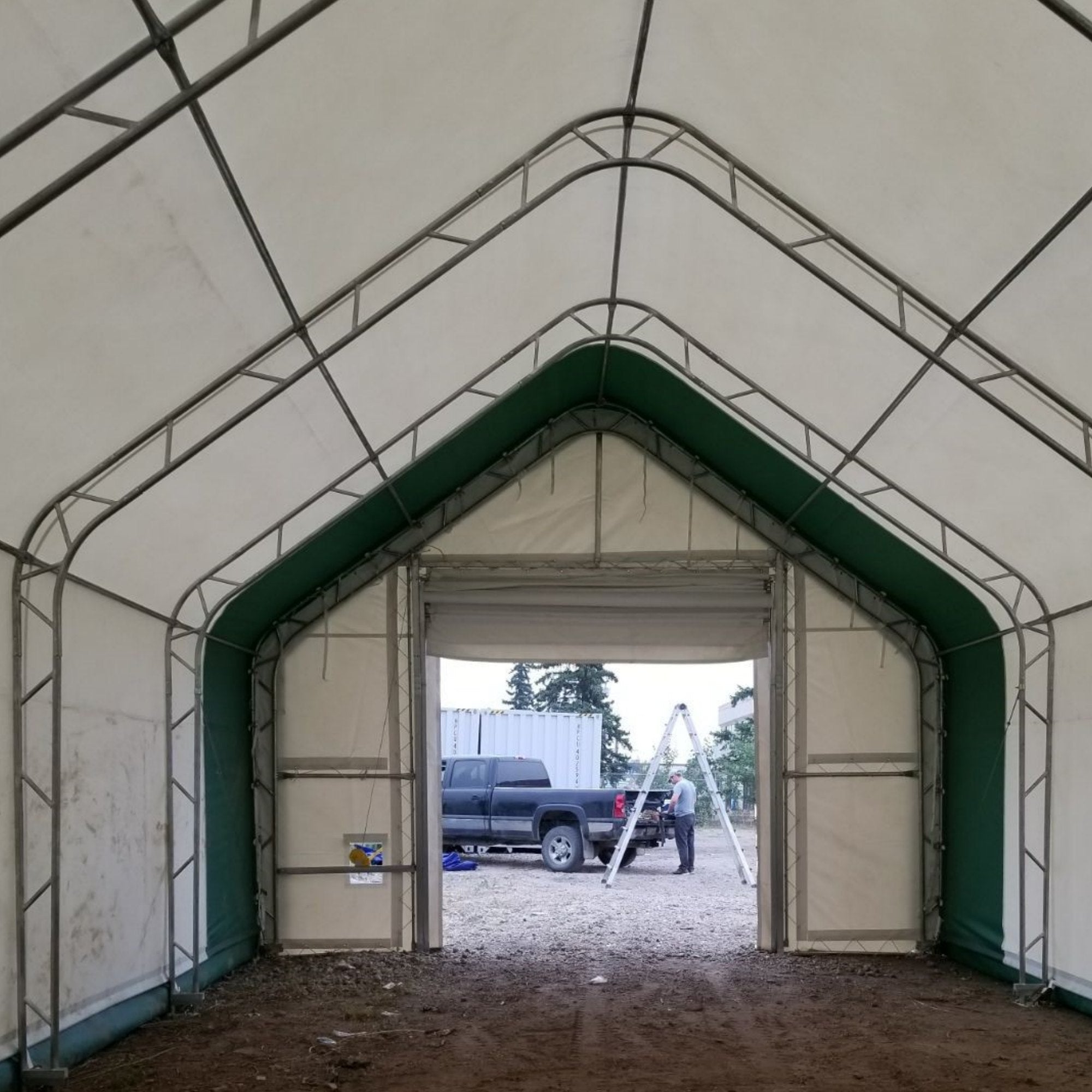 W20'xL33'xH16' Double Truss Storage Shelter