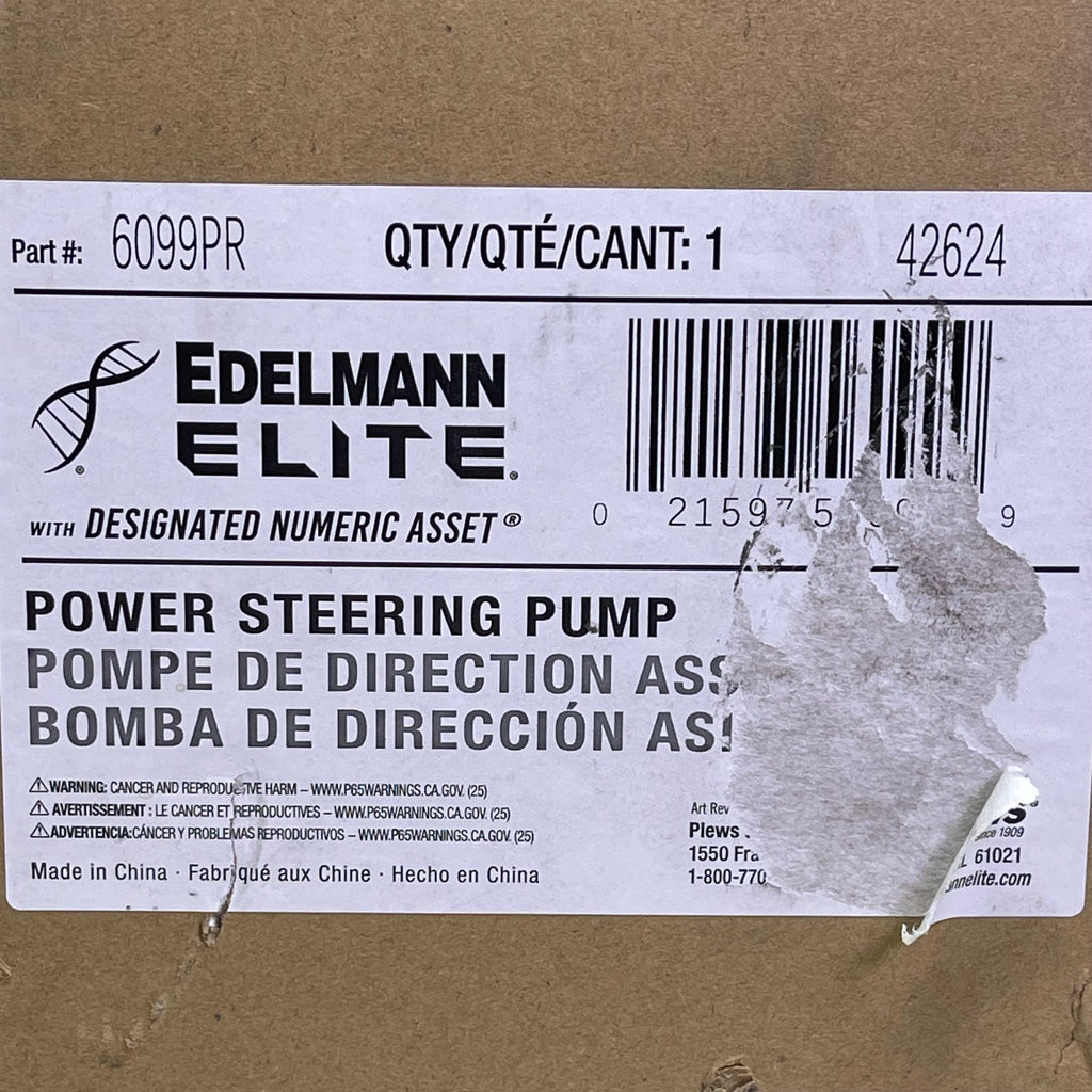 EDELMANN ELITE Power Steering Pump for Toyota w/ Pulley & Reservoir 6099PR