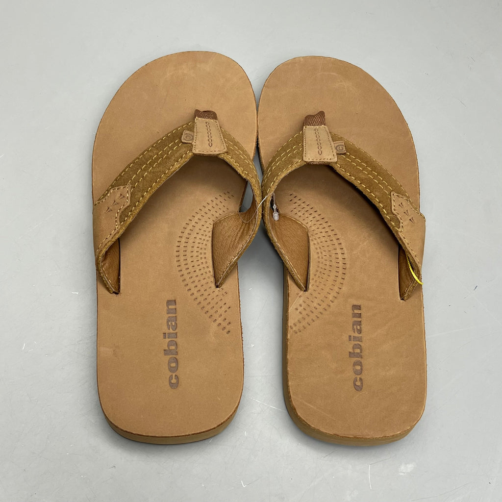 COBIAN Lazo Premium Leather Sandals Men's Sz 10 EU 43 Tan LZO-24-230-10