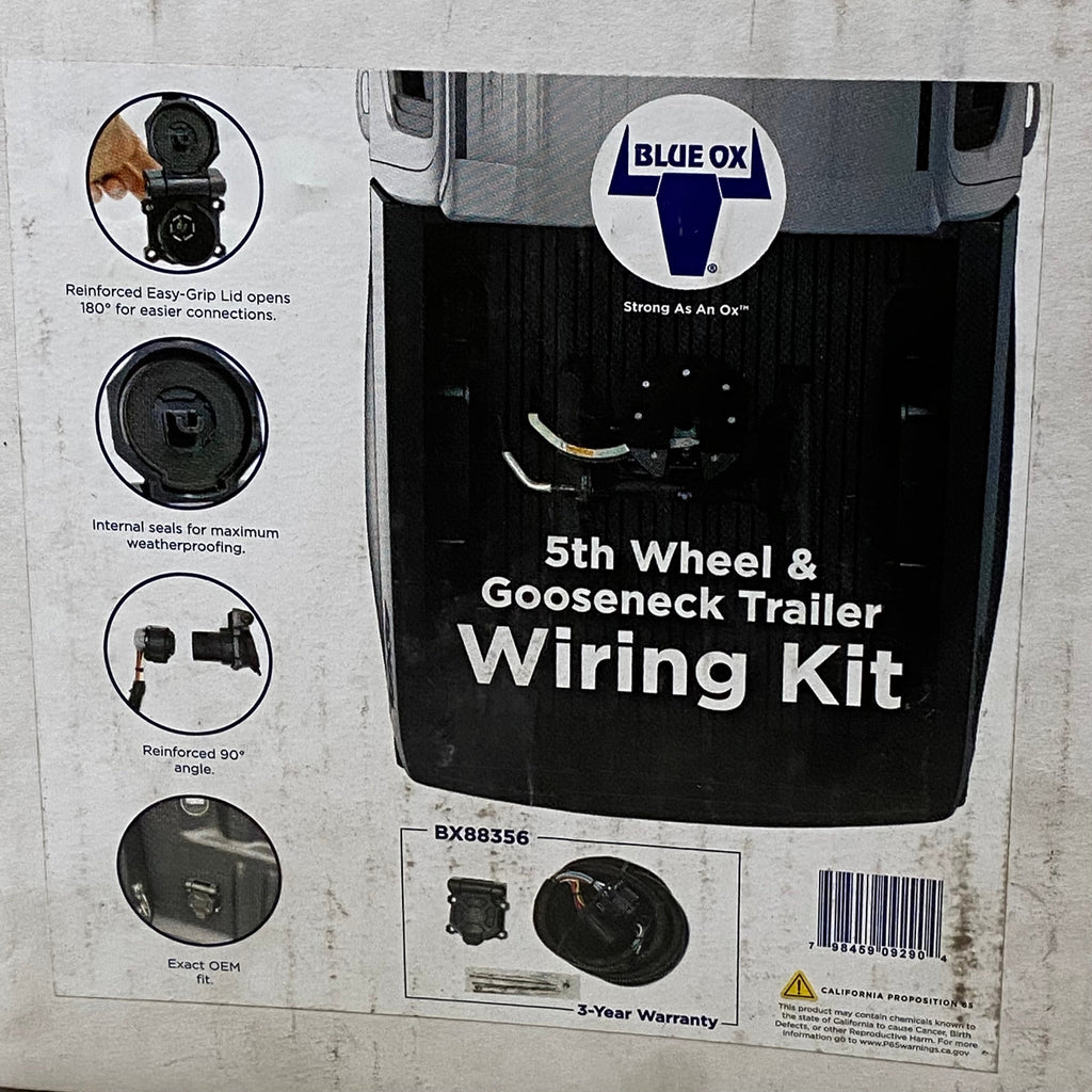 BLUE OX 5th Wheel & Gooseneck Trailer Wiring Kit  Black  BX88356 (New Other- Distressed Packaging)