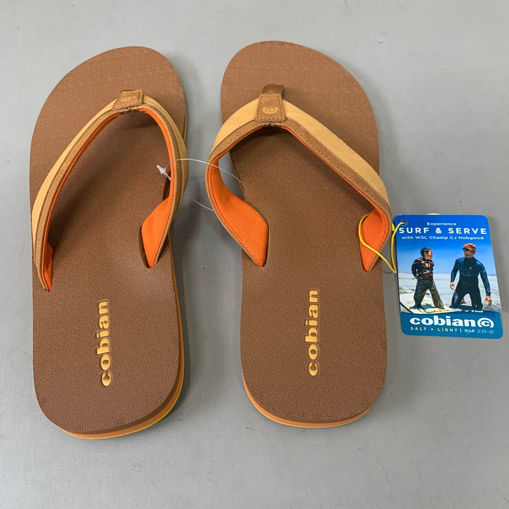 COBIAN Foamie Full Arch Support Sandals Men's Sz 13, 46 Eu Brown FAO25-200-13