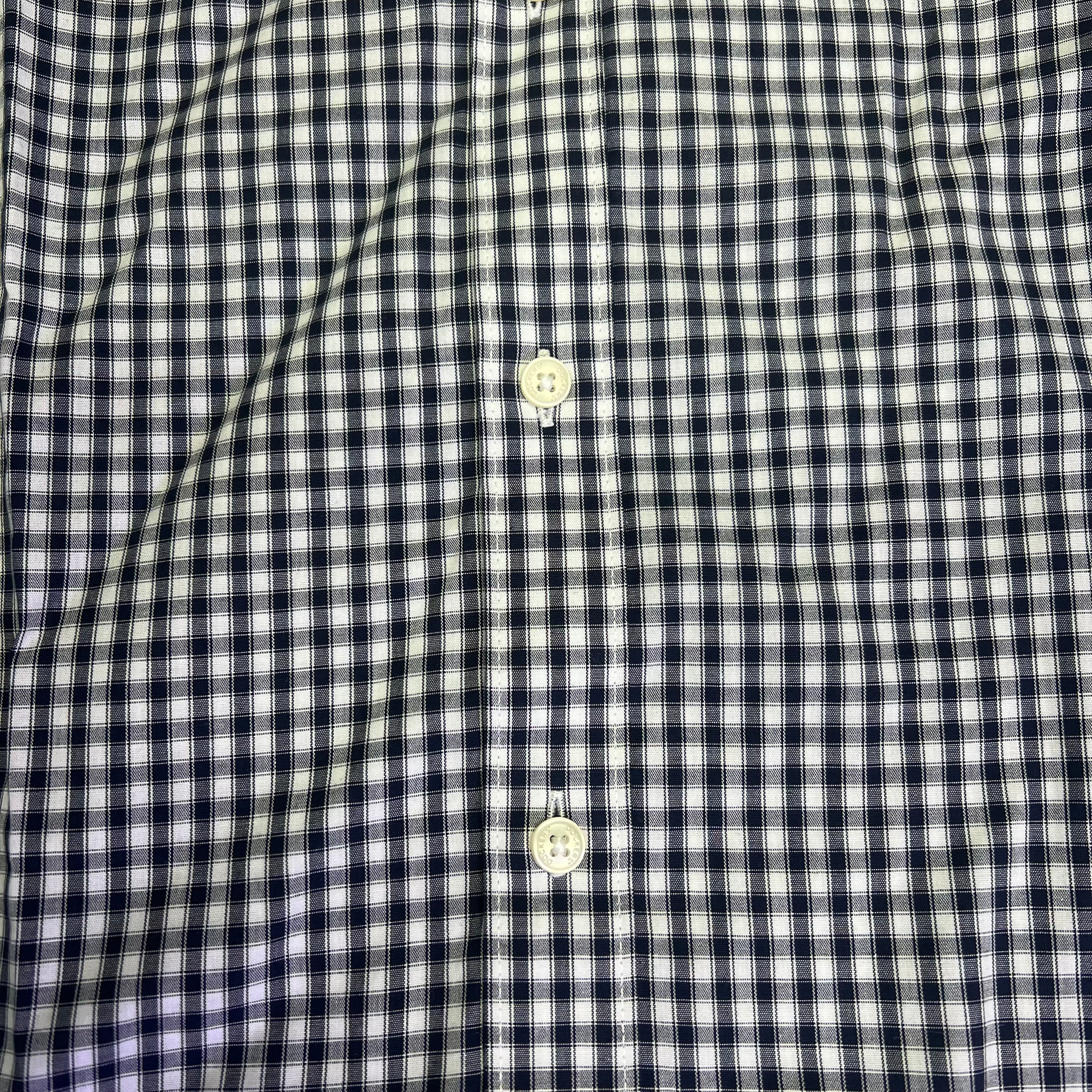 DOCKERS Signature Stain Defender Button Up Shirt Men's Sz L Navy Blue A42520010