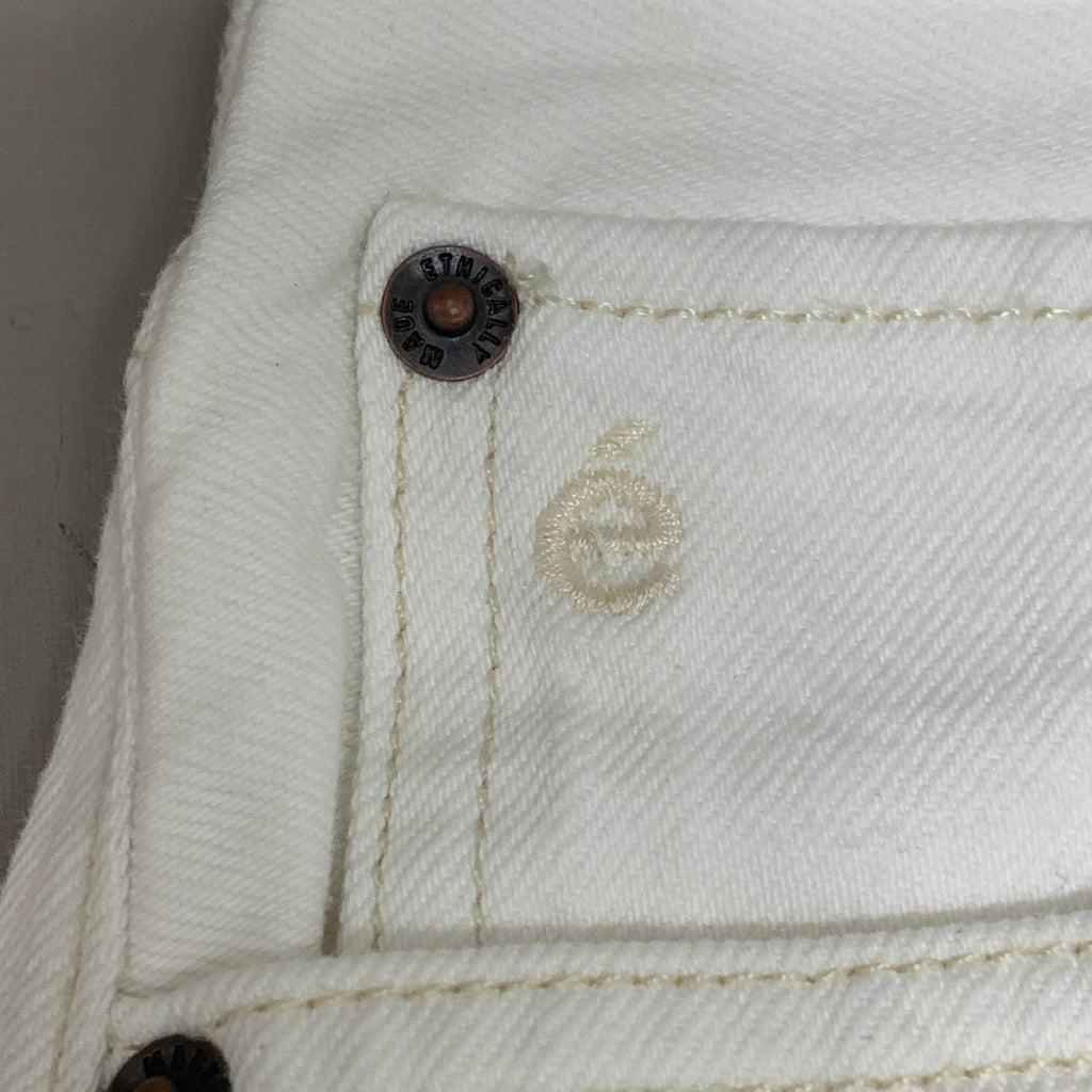 ETICA Tyler High Waist Straight Leg Ankle jeans Vintage White Size 25 EW180114A