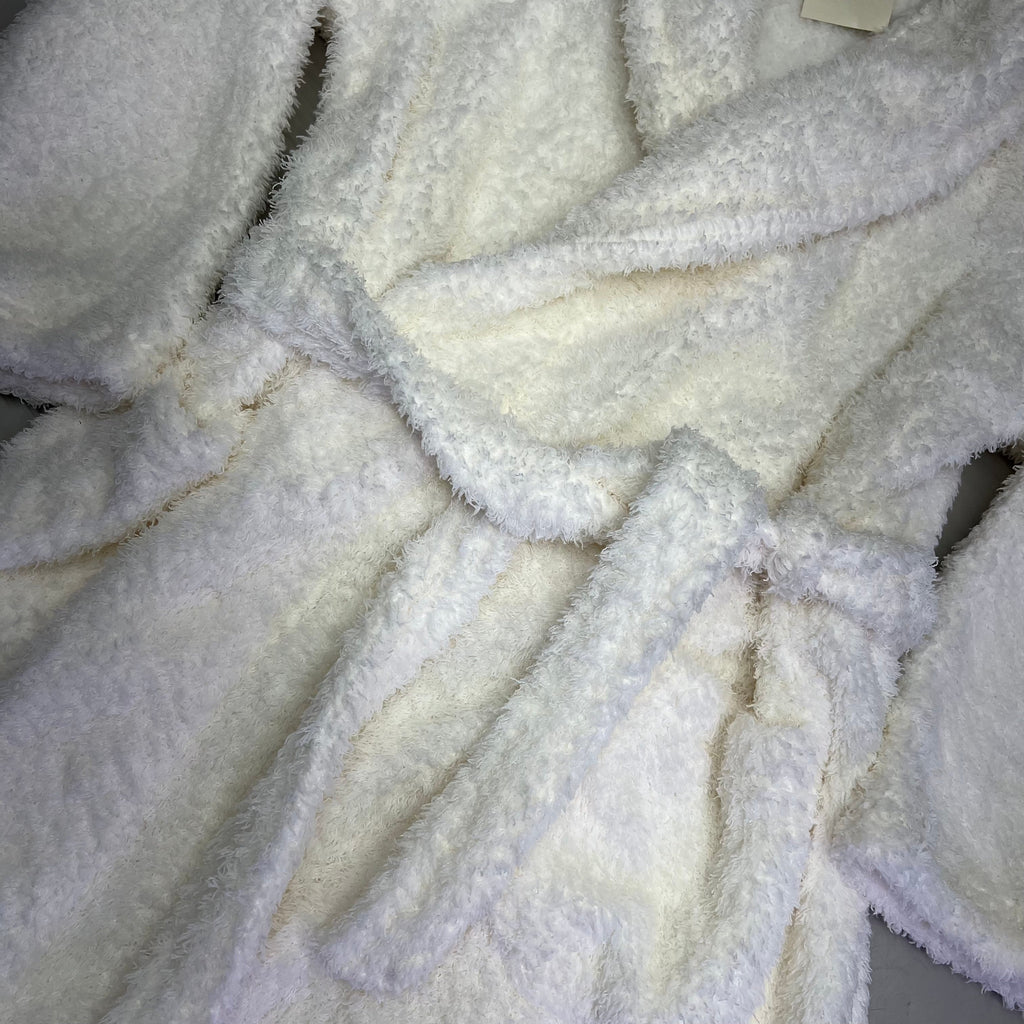 ULTA BEAUTY 2023 Long Sleeve Plush Tie Robe Gift Tag Women's Sz L/XL White