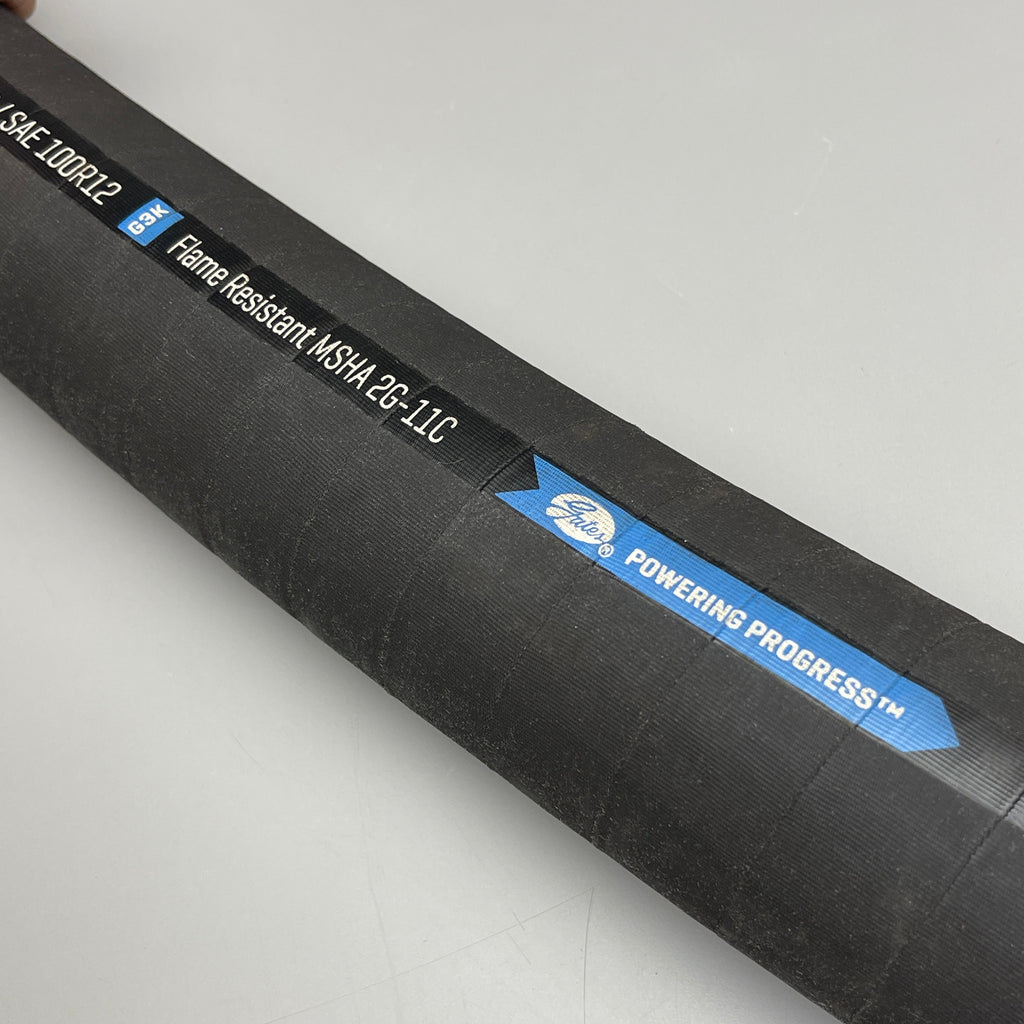 GATES MegaSpiral GSP 4ft Hydraulic Hose 2" ID 2.63 OD 3000 PSI w/ Elbow 32EFG3K