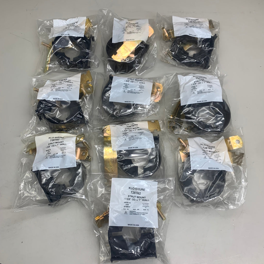 KLO-SHURE (10 Pack) Insulation Strut Mount Clamps 1-5/8" OD x 1" Wall 728162