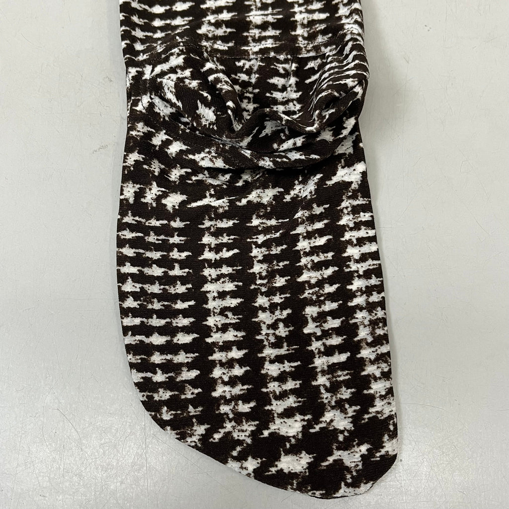 NORMA KAMALI Sleeve Open Back Catsuit Footsie Women's Sz XXS/32 Chocolate Plaid