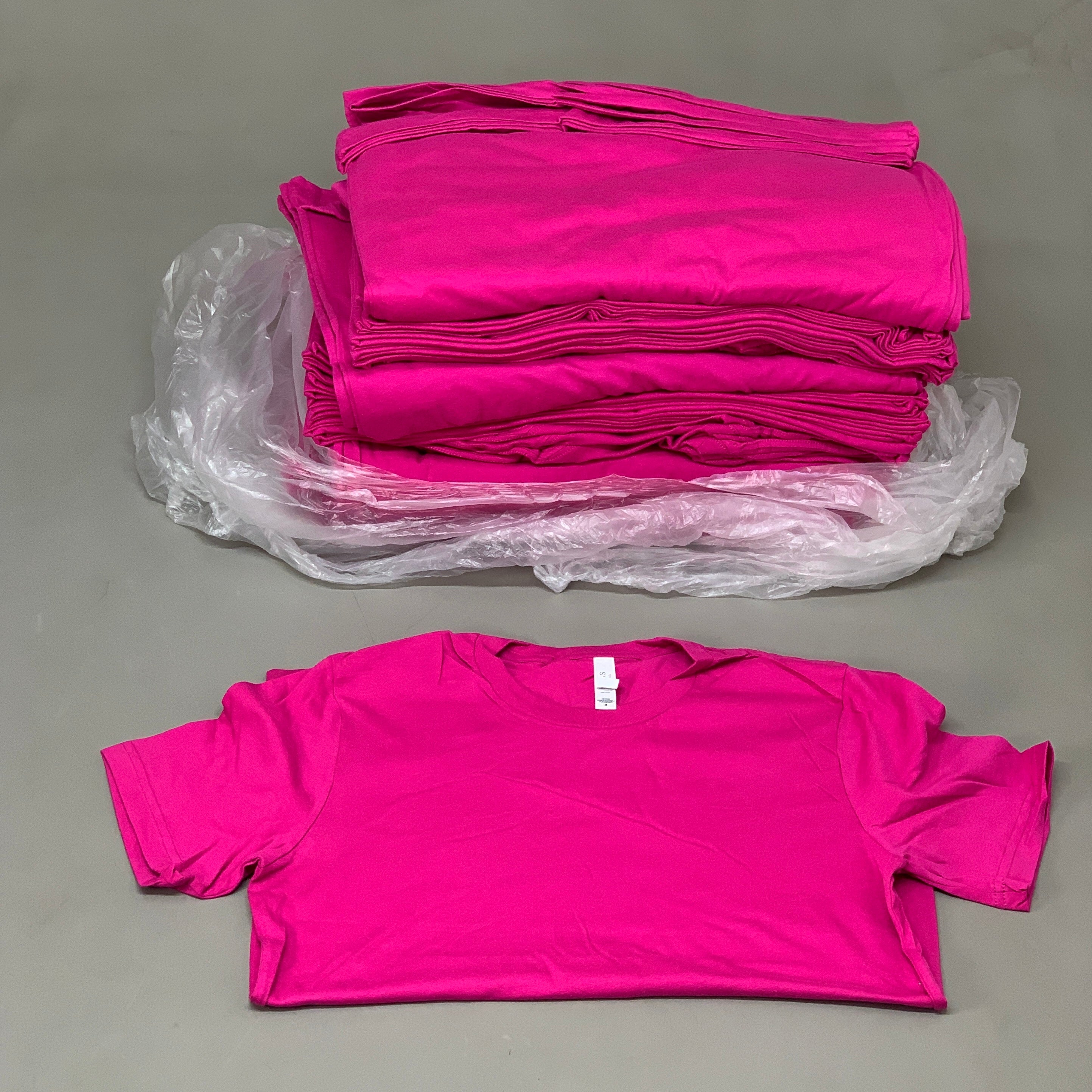 BELLA + CANVAS (12 PACK) Unisex Crewneck Short Sleeve Tees Sz S Berry (New)