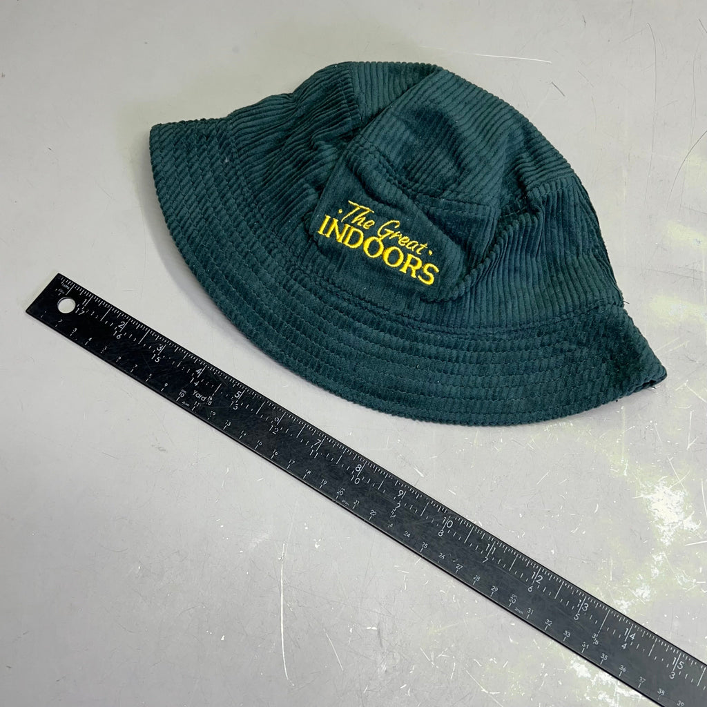 SADIRE Great Indoors Bucket Hat Embroidered Corduroy  Unisex Sz S Green