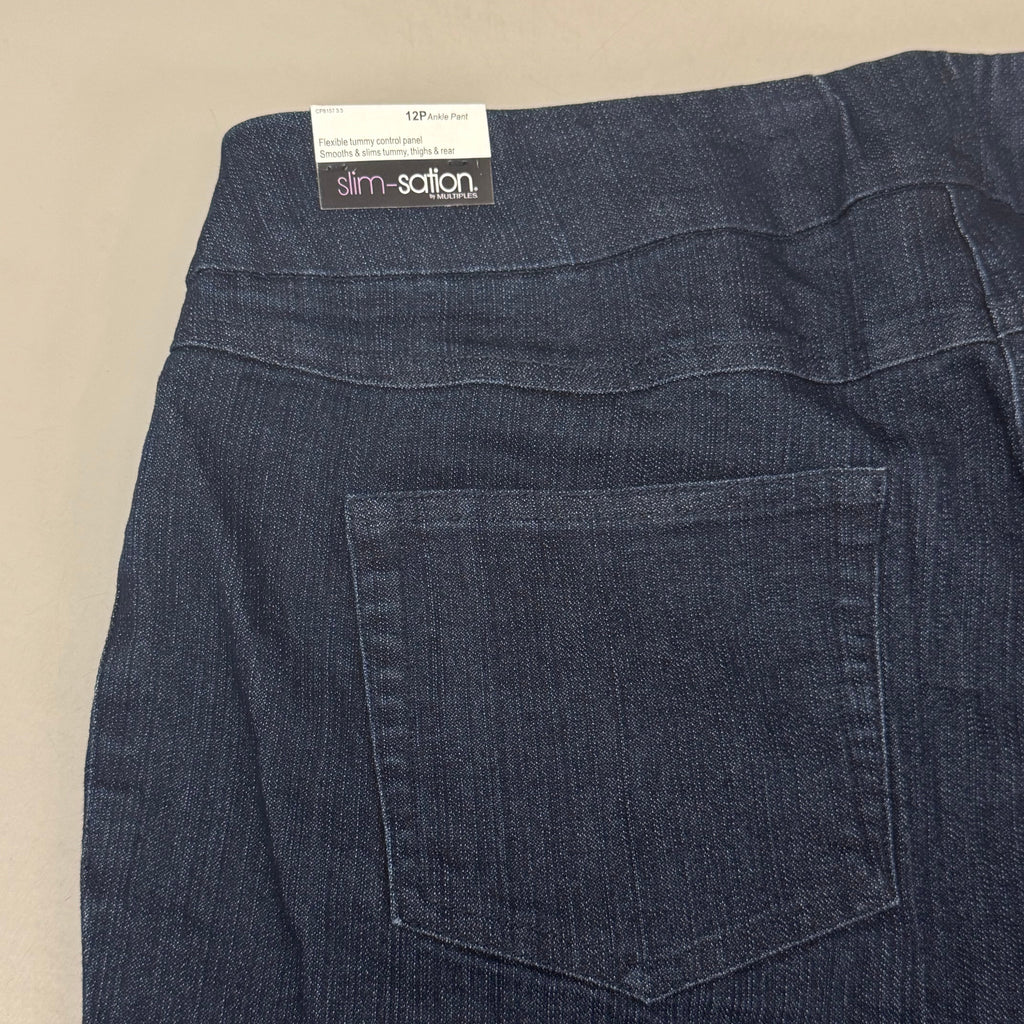 MULTIPLES Ankle Pants Petite Women's Sz 12P Denim M2523P