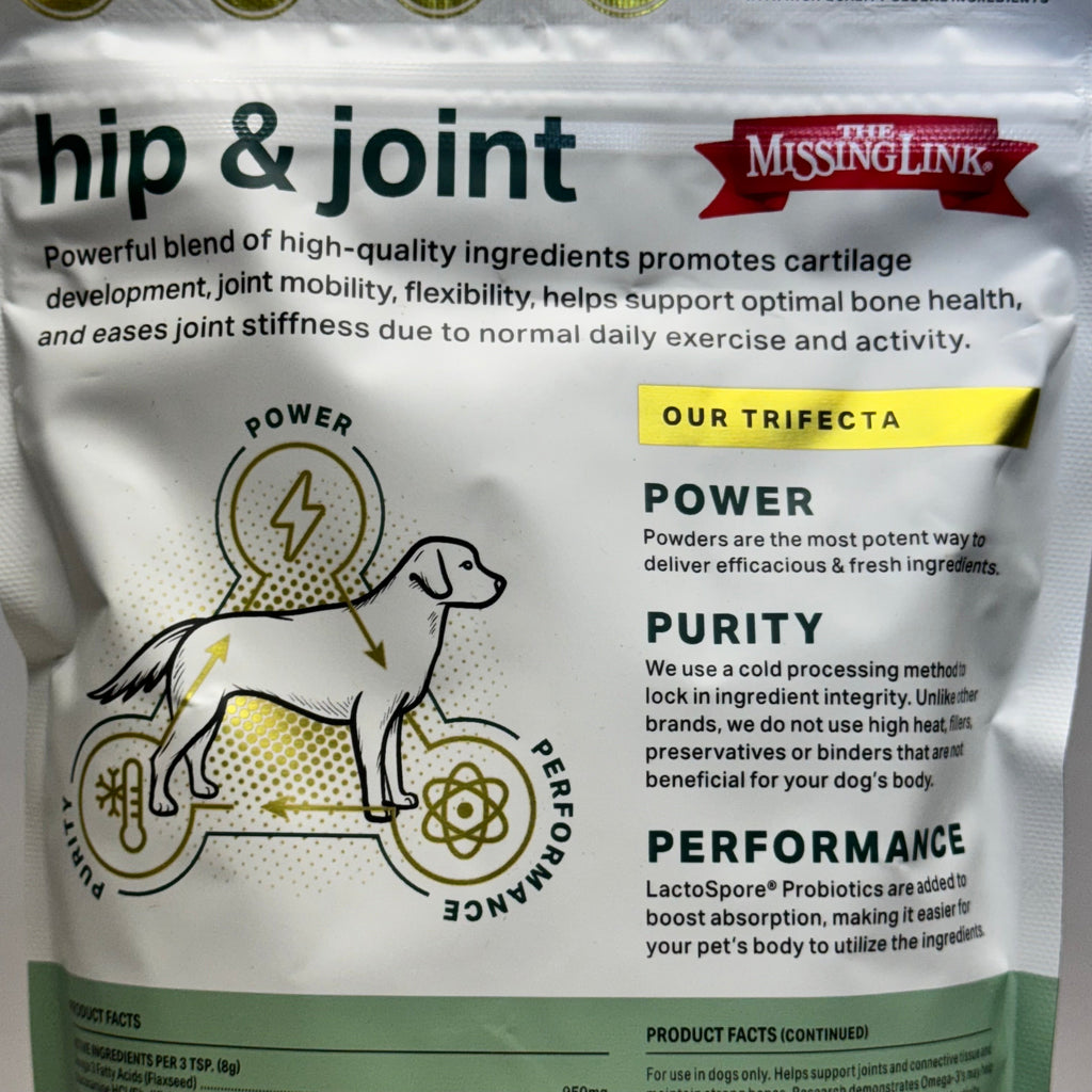 THE MISSING LINK (10 PACK, 1 lb EACH) Hip & Joint Powder Dog Supplement BB 11/25