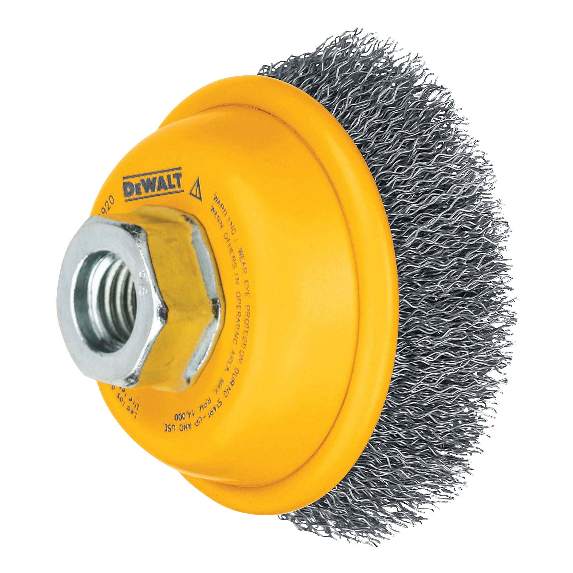 DeWalt DW4910 3" x 5/8"-11 HP .014 Carbon Crimp Wire Cup Brush
