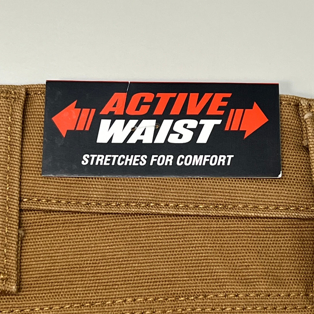 DICKIES Flex Regular Fit Double Knee Pant Men's Sz 38X34 Stonewashed Brown Duck