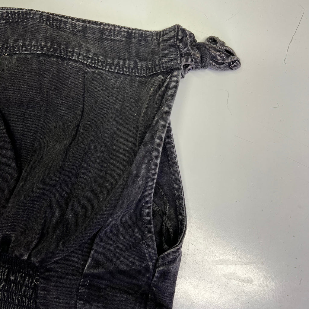 FREE PEOPLE 100% Cotton Louie Indigo Top Women's Sz M Black 98546724
