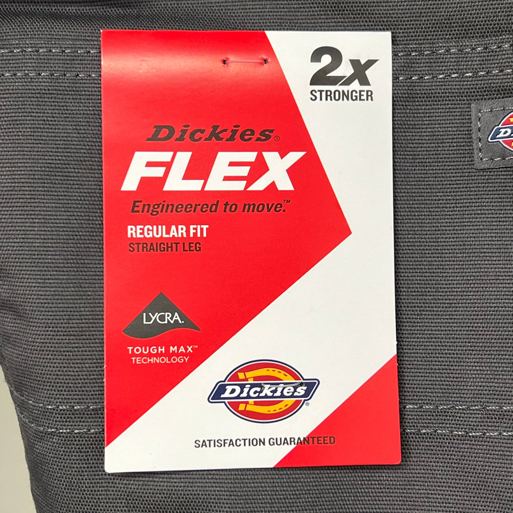 DICKIES Flex Regular Fit Double Knee Pant Mns Sz 36X34 Stonewashed Slate DP903SSL
