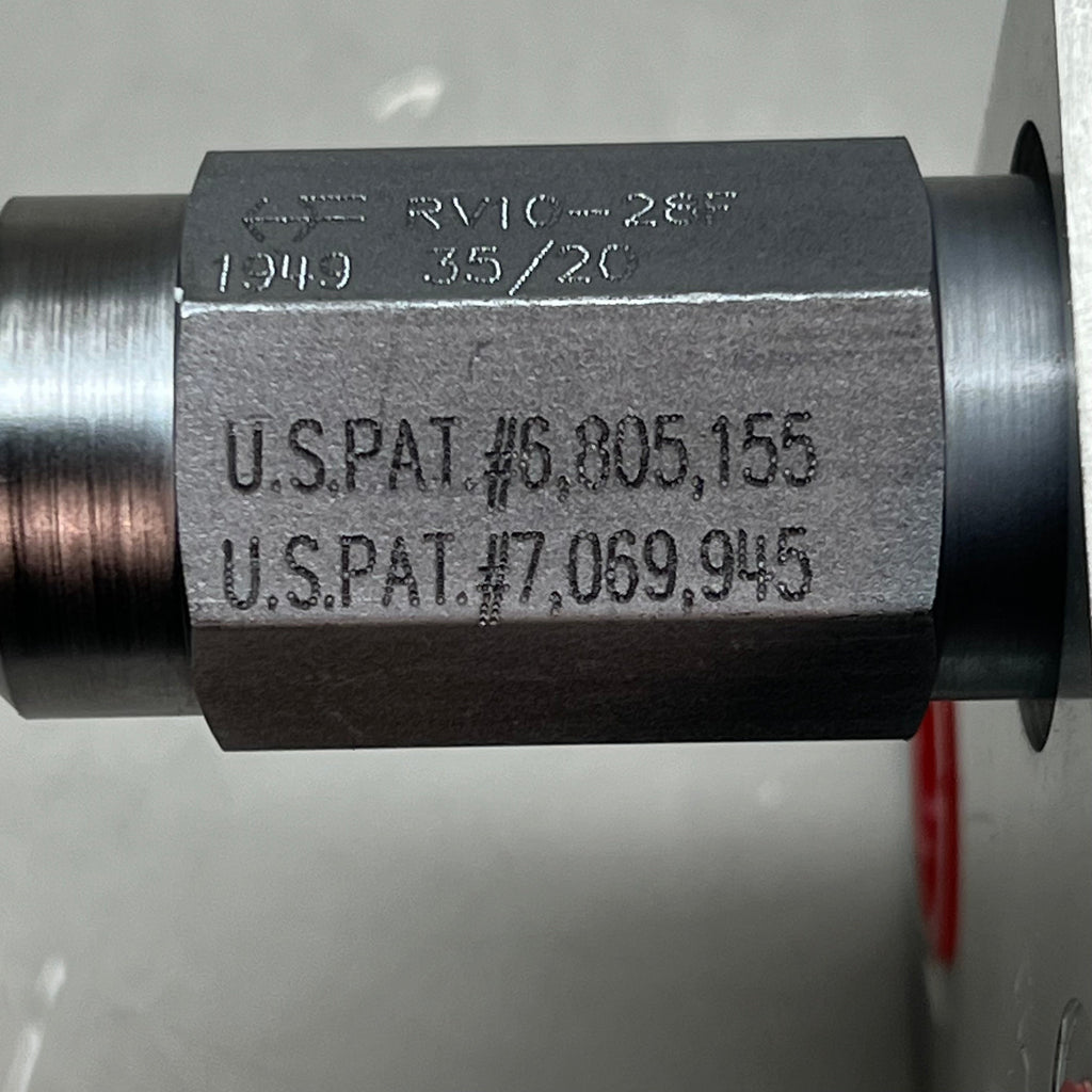 Hydraulic Block Use w/ Flow Regulator Valve FR12-30F HF62720-11 (New Open Box)