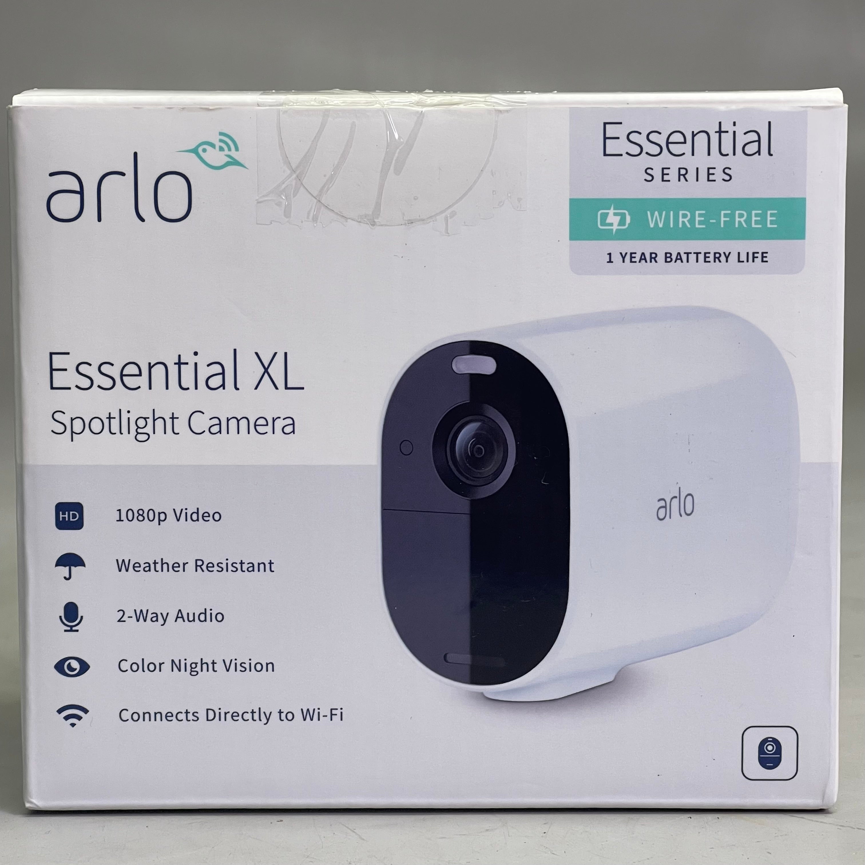 ARLO Essential XL Spotlight Camera 130° FOV White VMC2032W-100NAS (Pre-Owned)
