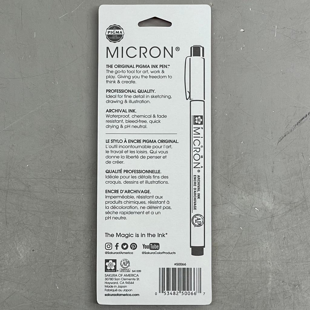 SAKURA (18-PACK) Pigma Micron Pens 0.25mm, 0.35mm, 0.45mm Black 50066