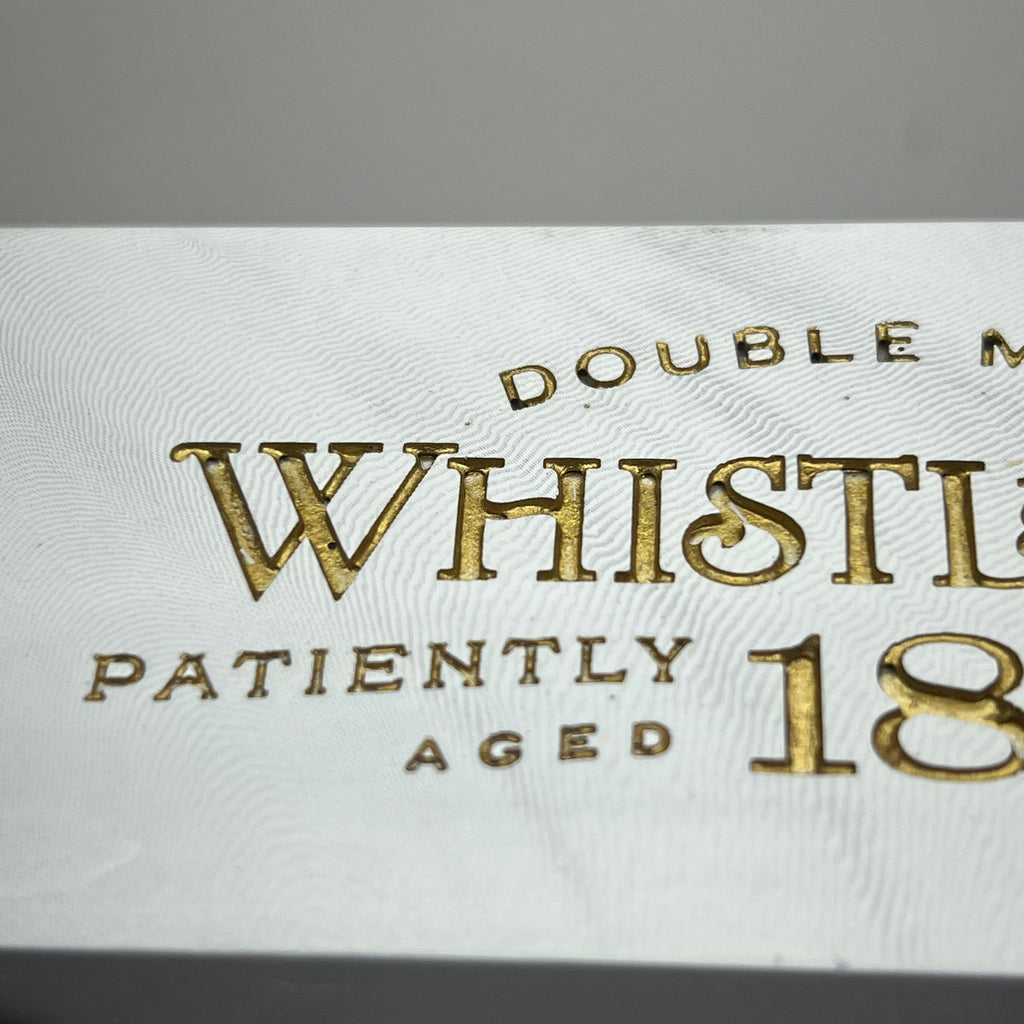 WHISTLE PIG Rye Whiskey 18 Year Single Bottle Glorifier Faux Marble White/Gold