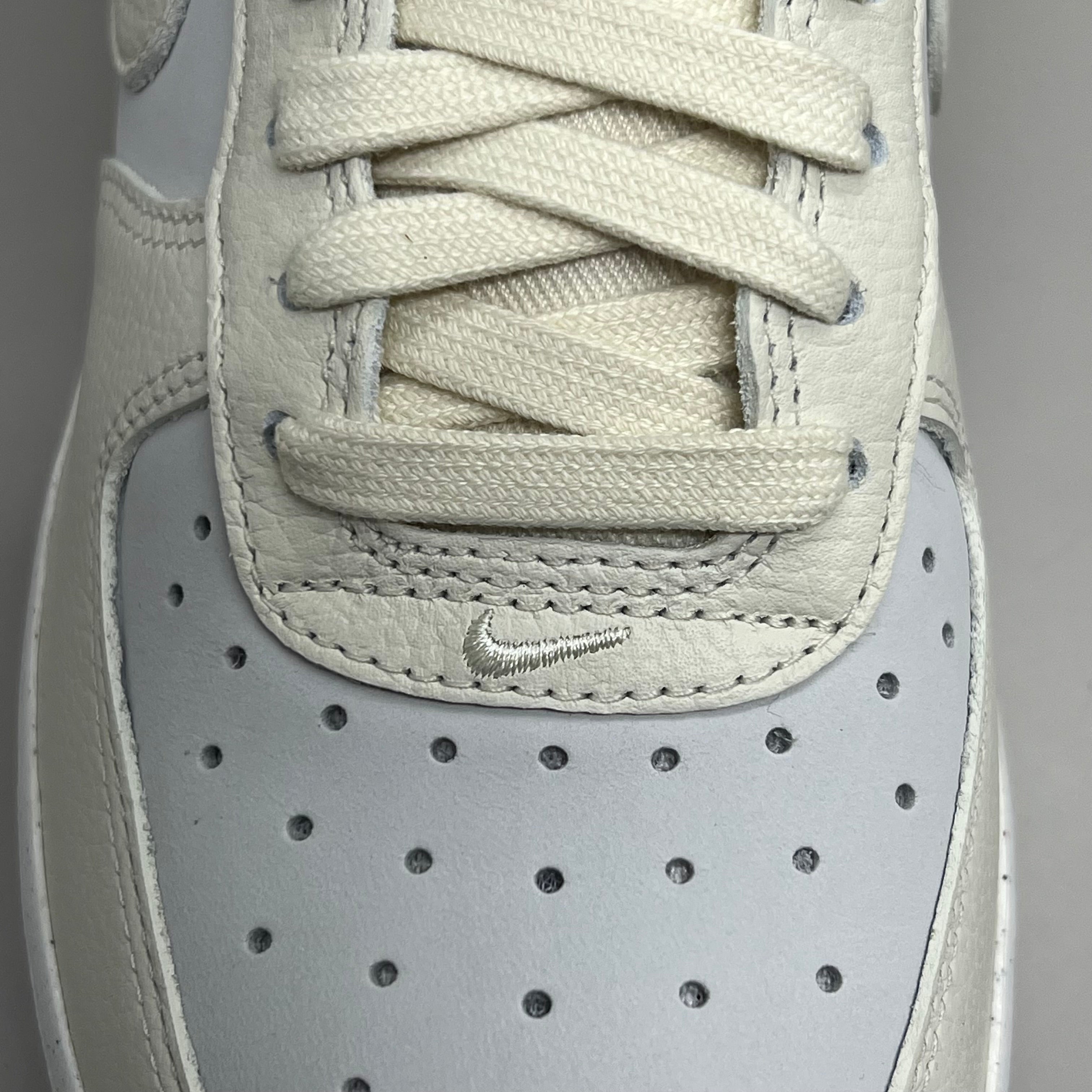 NIKE Air Force 1 07' LX Leather Shoes Sz Women's 9 Sail/Coconut Milk-Black DZ2708 101