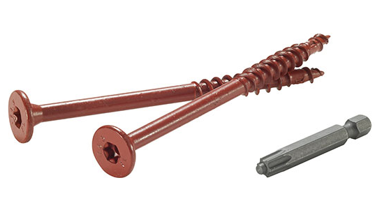 FastenMaster FlatLok 6" Structural Wood Screw 250 pc bucket
