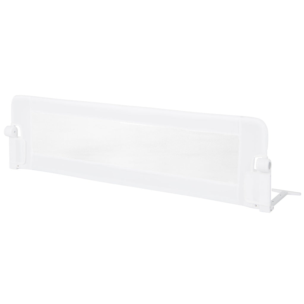 60-Inch Foldable Bed Rail Swing Down Baby Bed Guard Rail with Adjustable Safety Strap