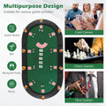 Portable 84 x 42 Inch 10-Player Foldable Padded Poker Table Top