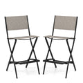 Folding Bar Stools Set of 2 Backrest Humanized Footrest