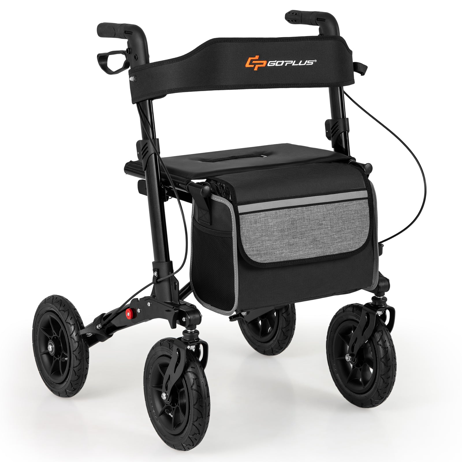 Folding Rollator Walker for Seniors with Seat for All Terrain