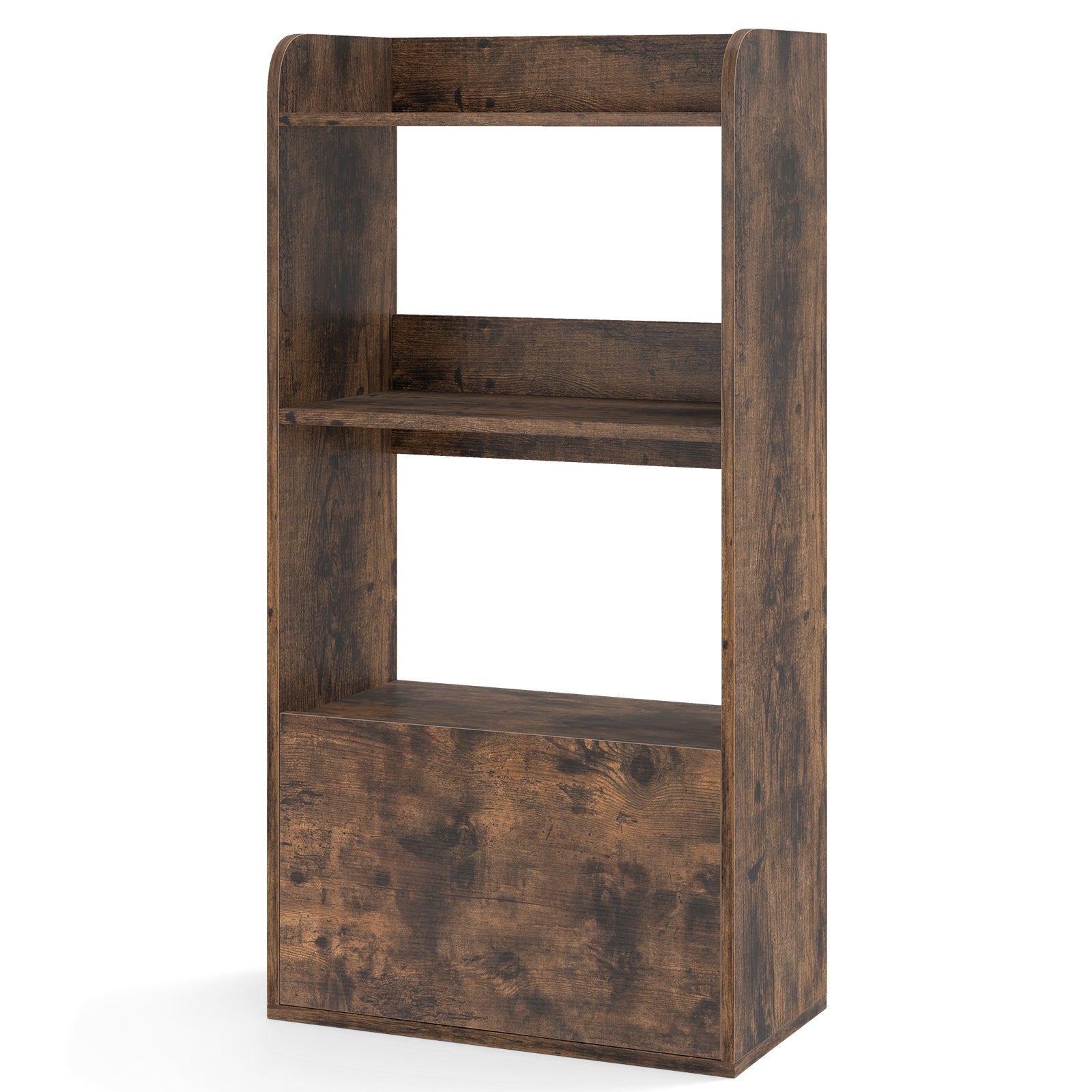 Freestanding Bookshelf with 3-Tier Open Shelf