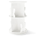 2 Tier Freestanding Kids Rotating Bookshelf Storage Rack with Bunny Baffles