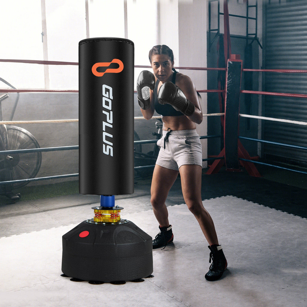 Freestanding Punching Bag Kickboxing Bag with Stand and Suction Cup Base