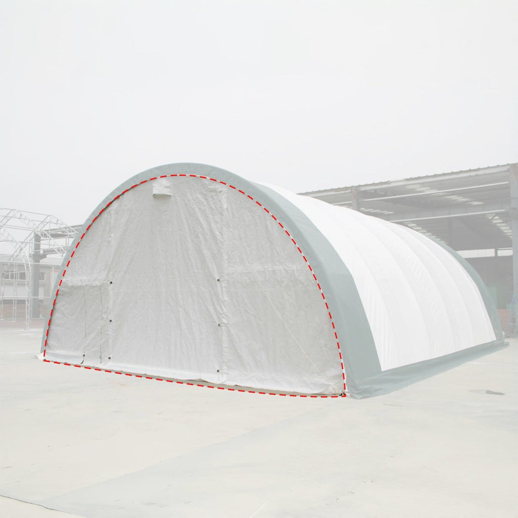 Front/Rear Panel with Roll-up Door for W30'xL85'xH15' Storage Shelter