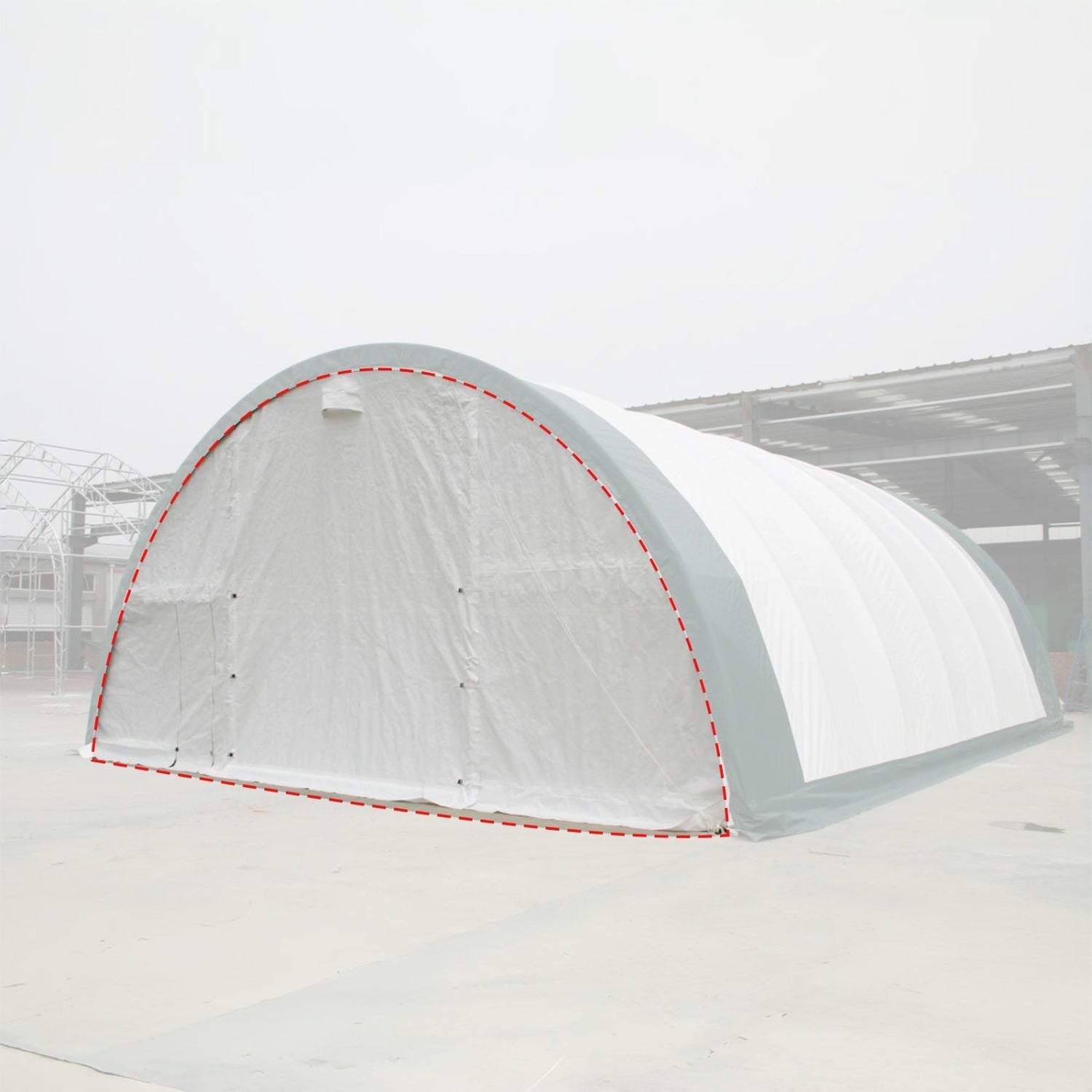 Front/Rear Panel with Roll-up Door for W30'xL85'xH15' Storage Shelter