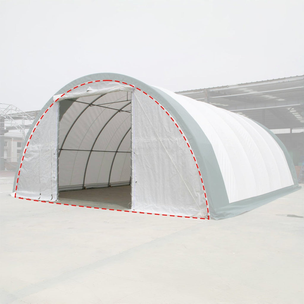 Front/Rear Panel with Roll-up Door for W30'xL85'xH15' Storage Shelter