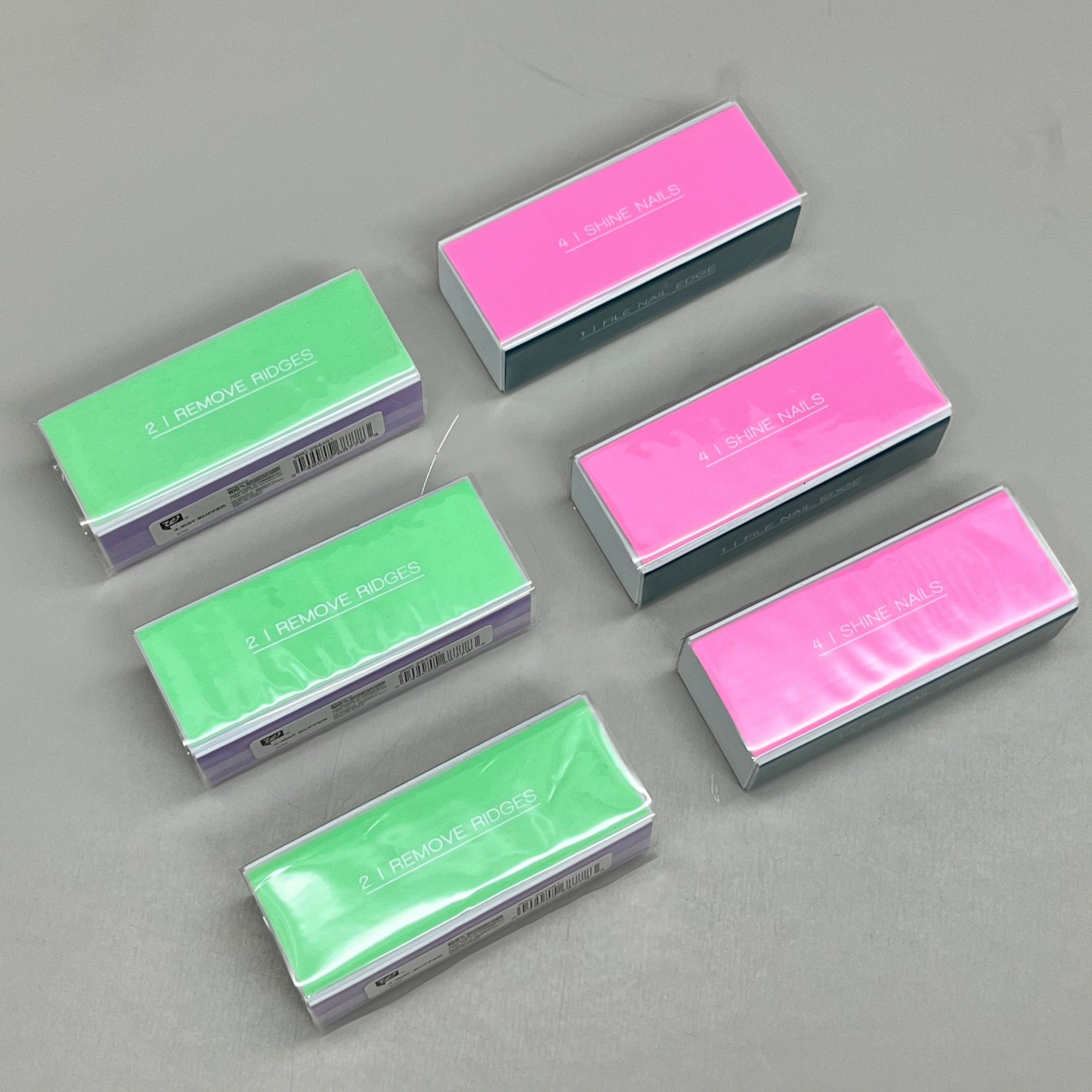 ZA@ WALGREENS (6 PACK!) 4-Way Nail Buffer 3 1/2" Multi-Color WIC 254461 A