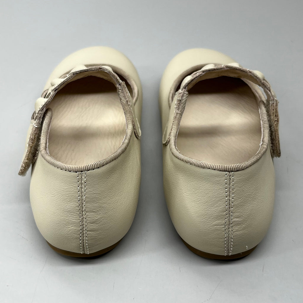 OLD SOLES Lady Plat Braided Strap Leather Shoe Kid’s Sz 26 US 9.5 Cream #817