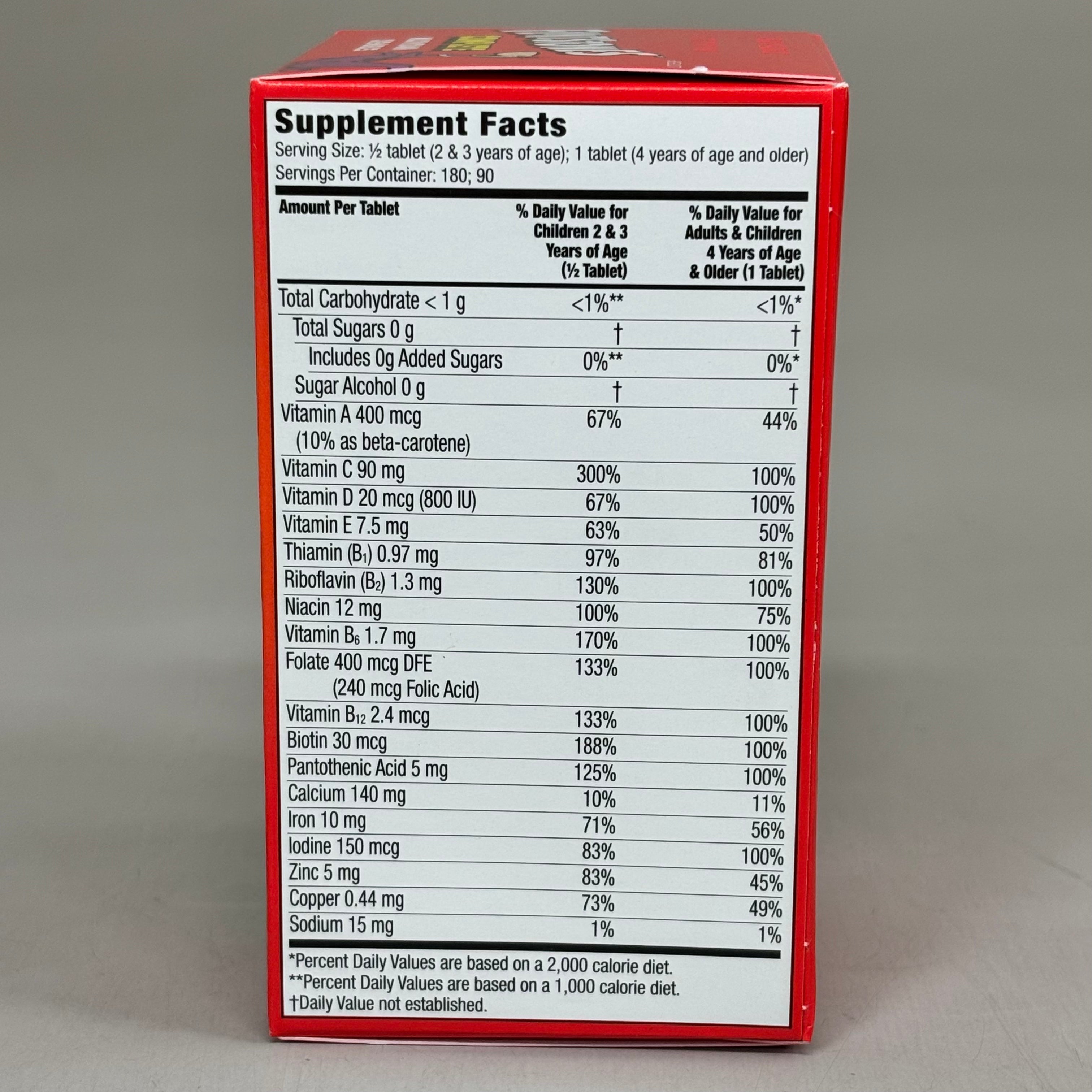 ZA@ BAYER (3 PACK, 90 TABLETS EACH) Flintstones Complete Multivitamin Kids BB 08/25 A