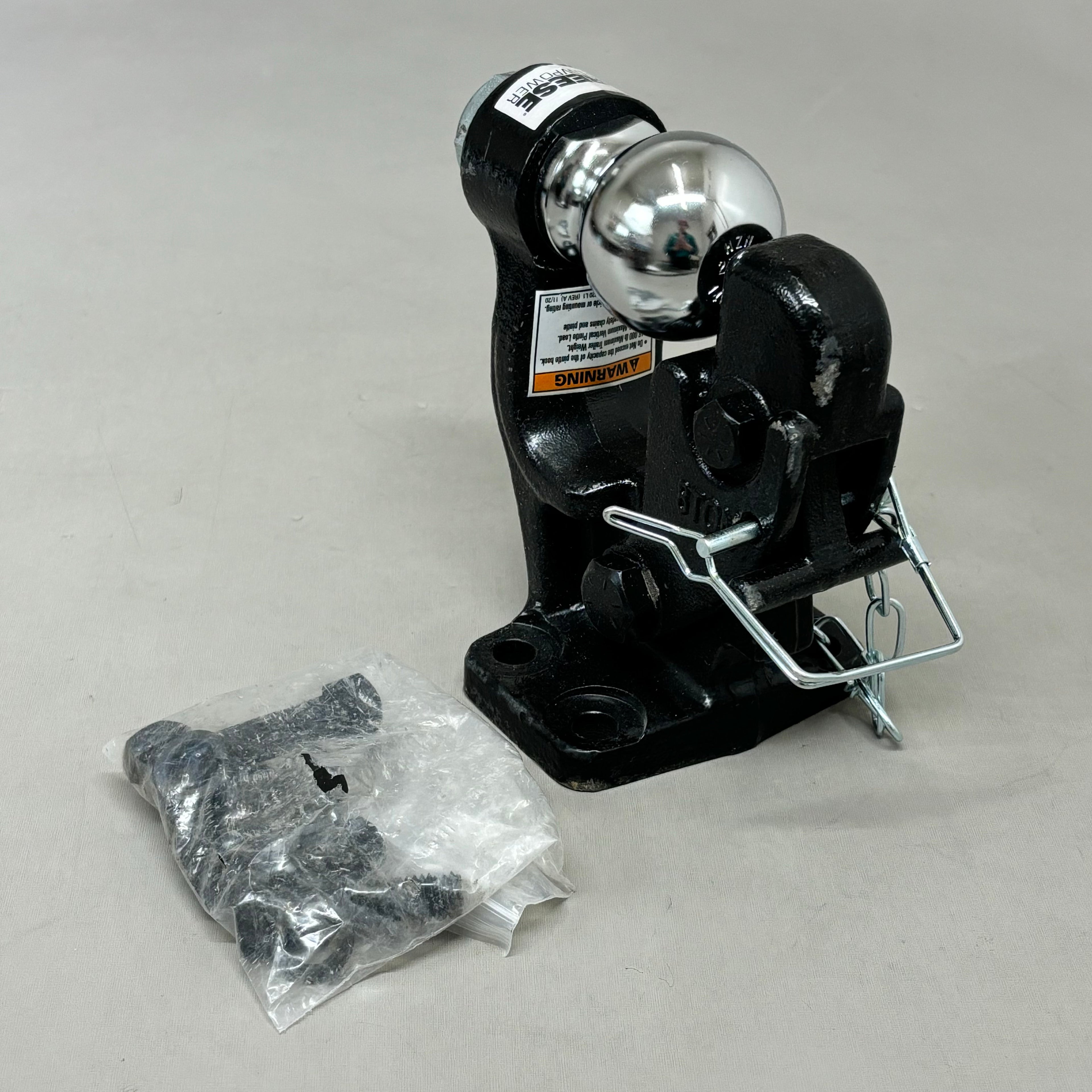 REESE TOWPOWER Steel Pintle Hook & Ball Combination Bolt on 16,000 lbs 7411720