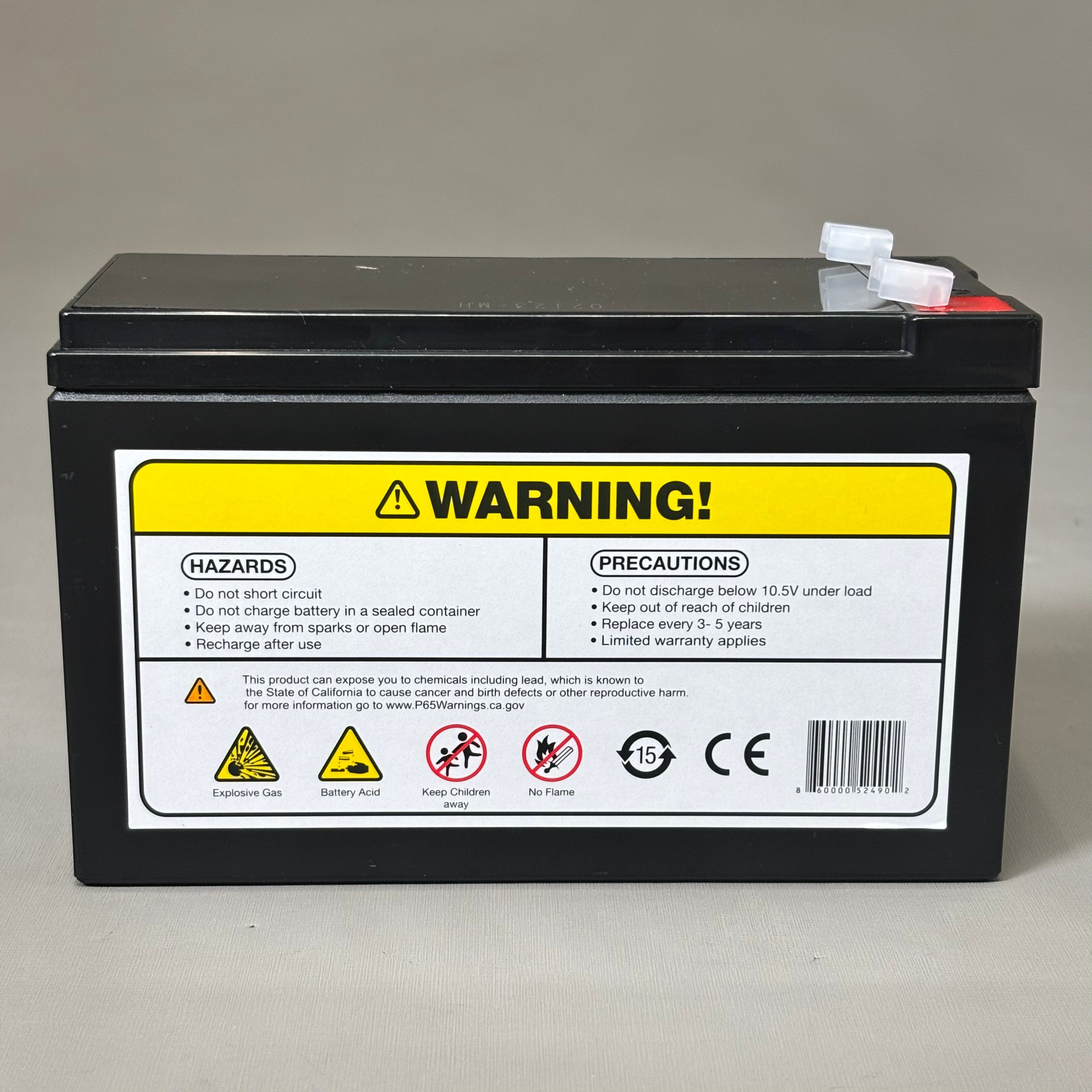 MIGHTYMAX BATTERY (8 PACK) Heavy-Duty Calcium-Alloy Grid Battery 12V ML7-12