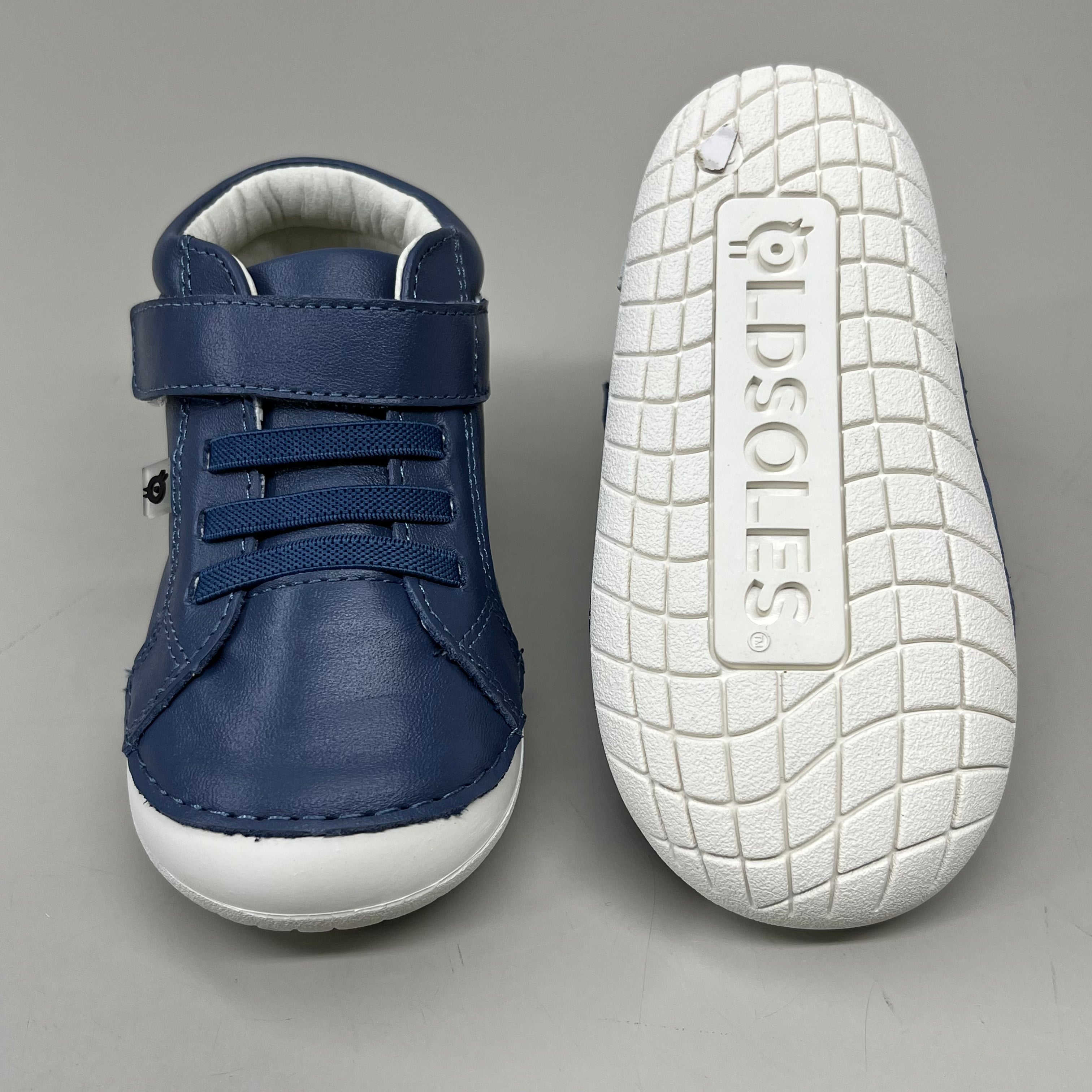 OLD SOLES Baby Rainbow Champster Leather Shoe Sz 19 US 3 Petrol/Snow/Jade/Gris #4091