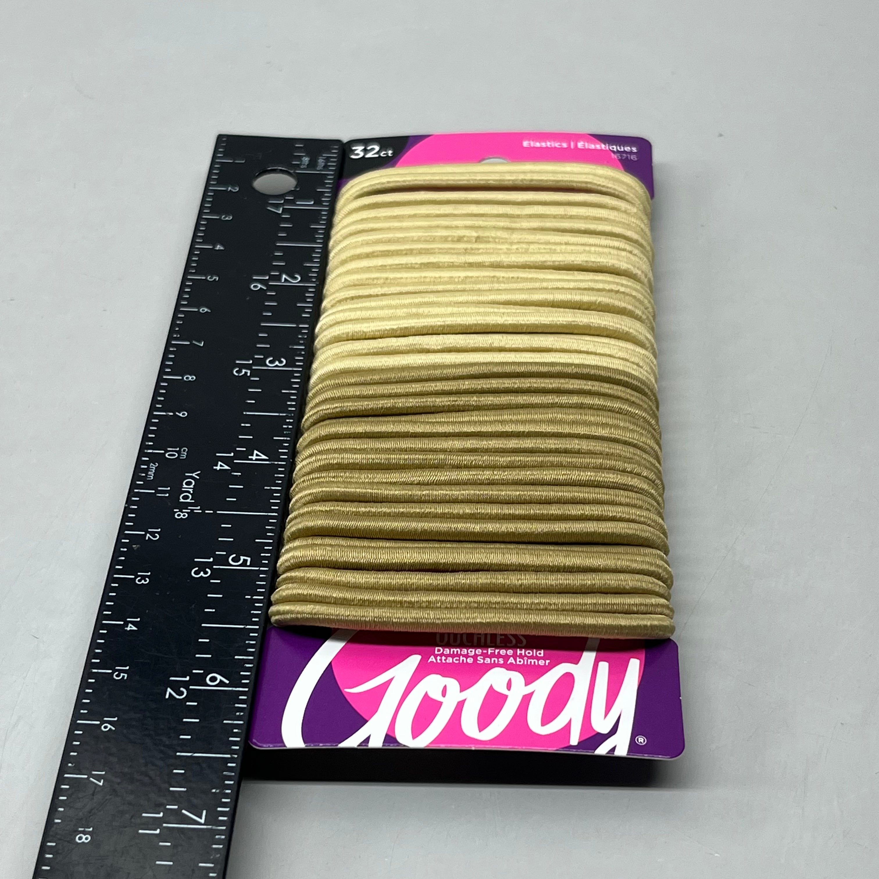 GOODY (3 PACK!) Ouchless Women's Medium Braided Hair Elastics Blonde 3000545