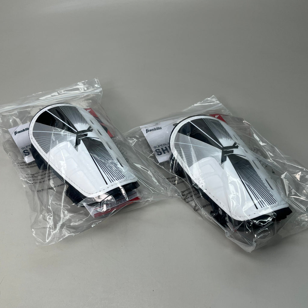 FRANKLIN 2-PACK Superlight Shinguards Sz Small up to 4'7" (1.4m) White 11104