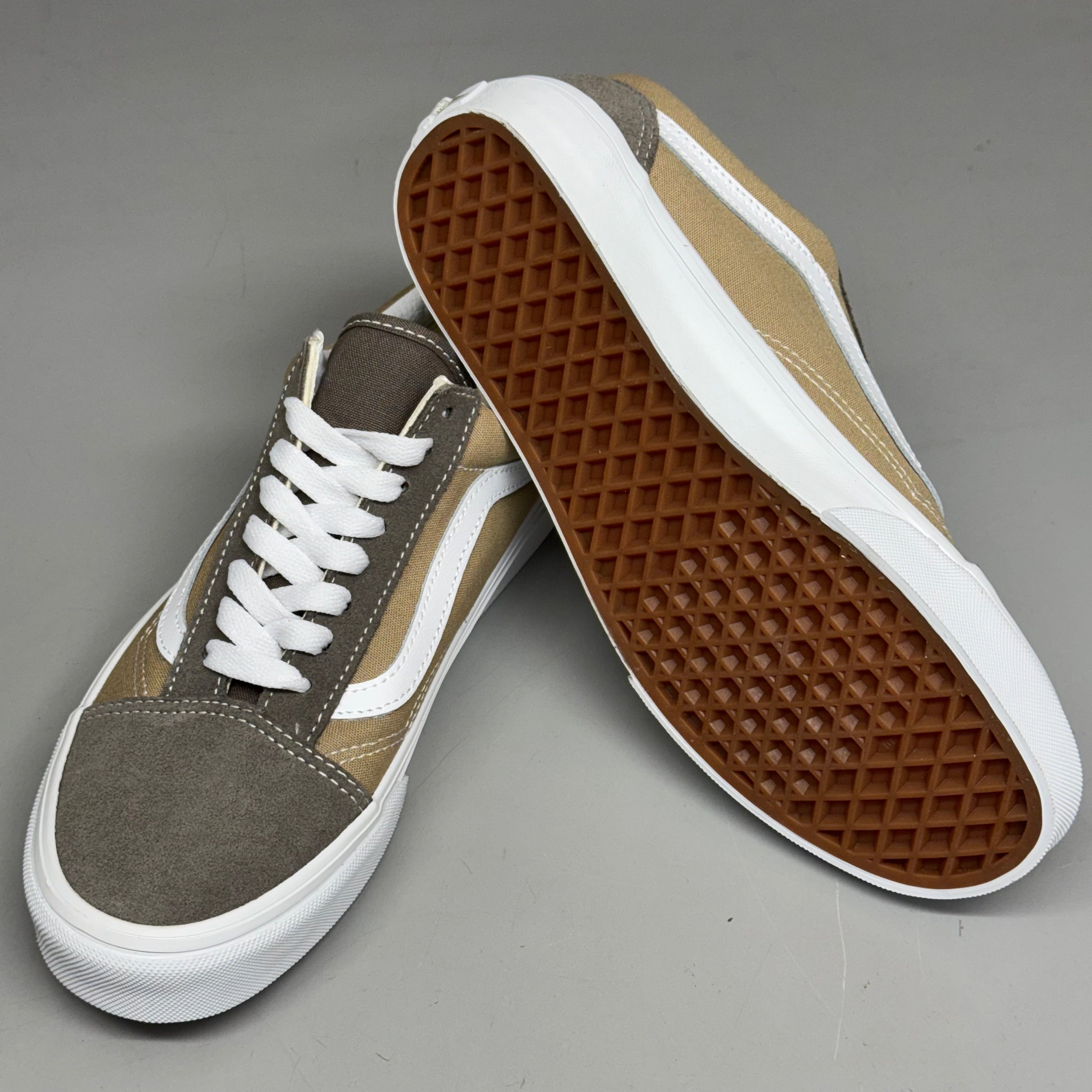 VANS Old Skool Shoe Sz Women's 8.0 Canvas/Suede Block Brown VN000CT8BRO