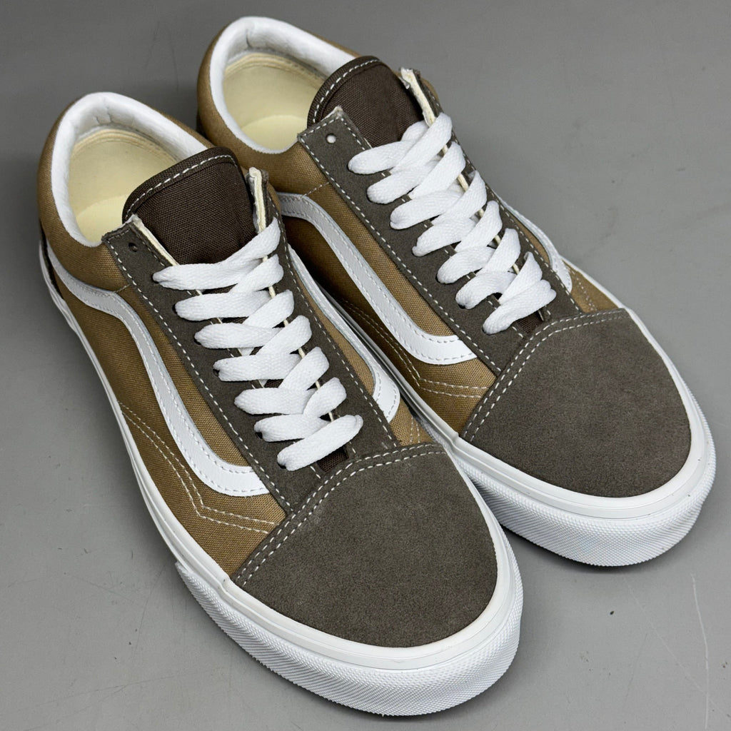 VANS Old Skool Shoe Sz Women's 8.0 Canvas/Suede Block Brown VN000CT8BRO