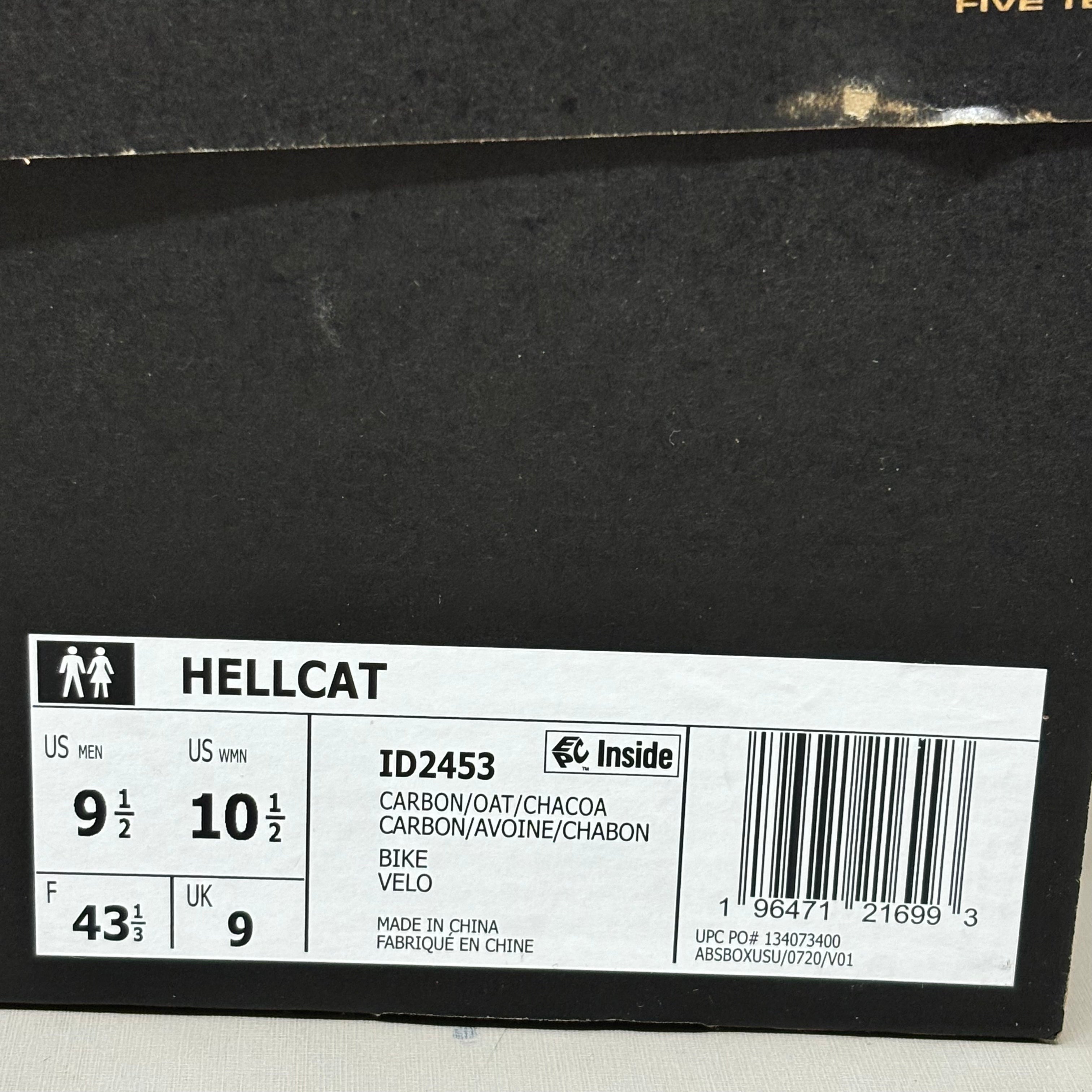 ADIDAS Five Ten Hellcat Mountain Bike Shoes Sz 9 Black ID2453 Unisex