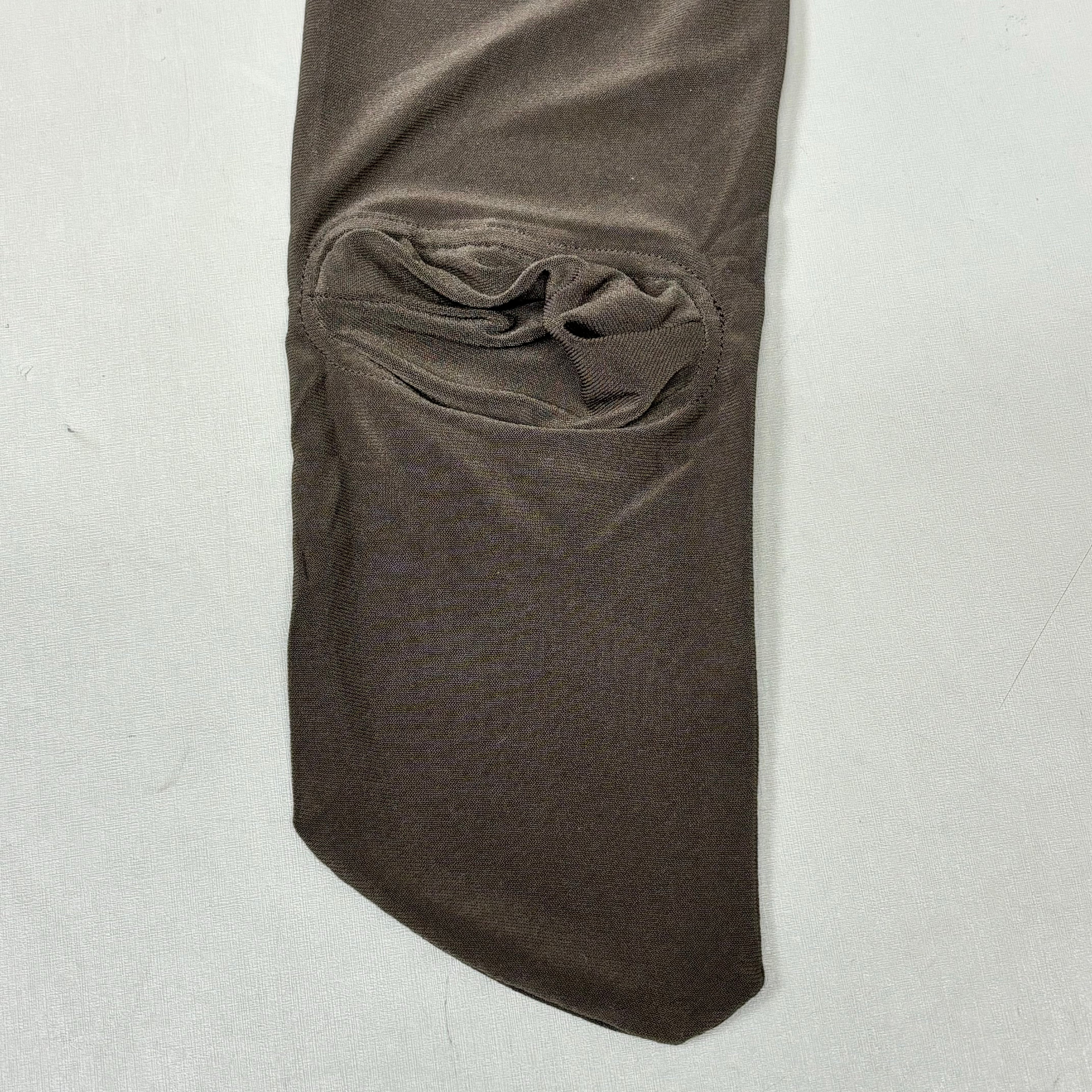 NORMA KAMALI Slim Fit Turtleneck Catsuit w/ Footsie Women's Sz M/38 Chocolate