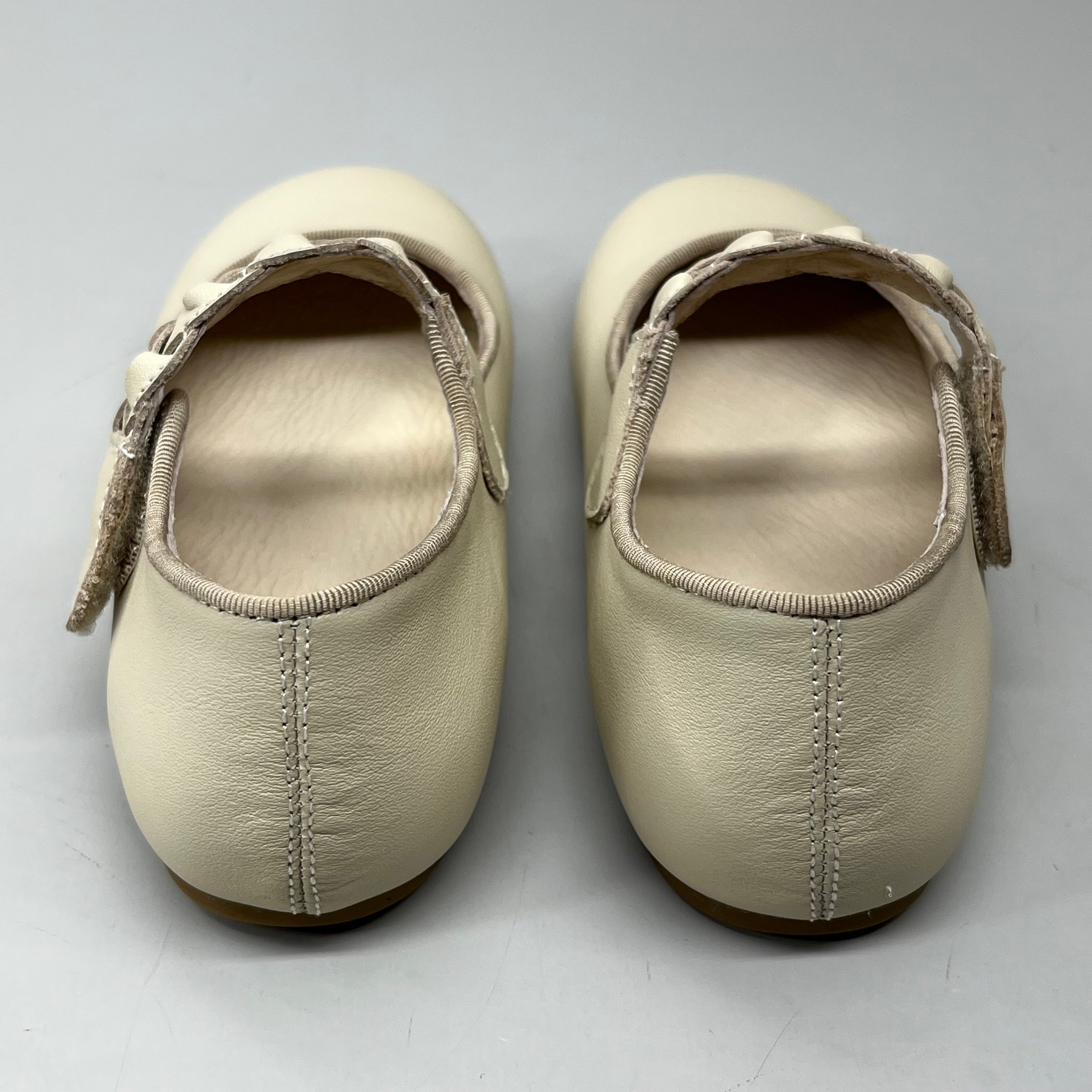 OLD SOLES Lady Plat Braided Strap Leather Shoe Kid’s Sz 29 US 12 Cream #817