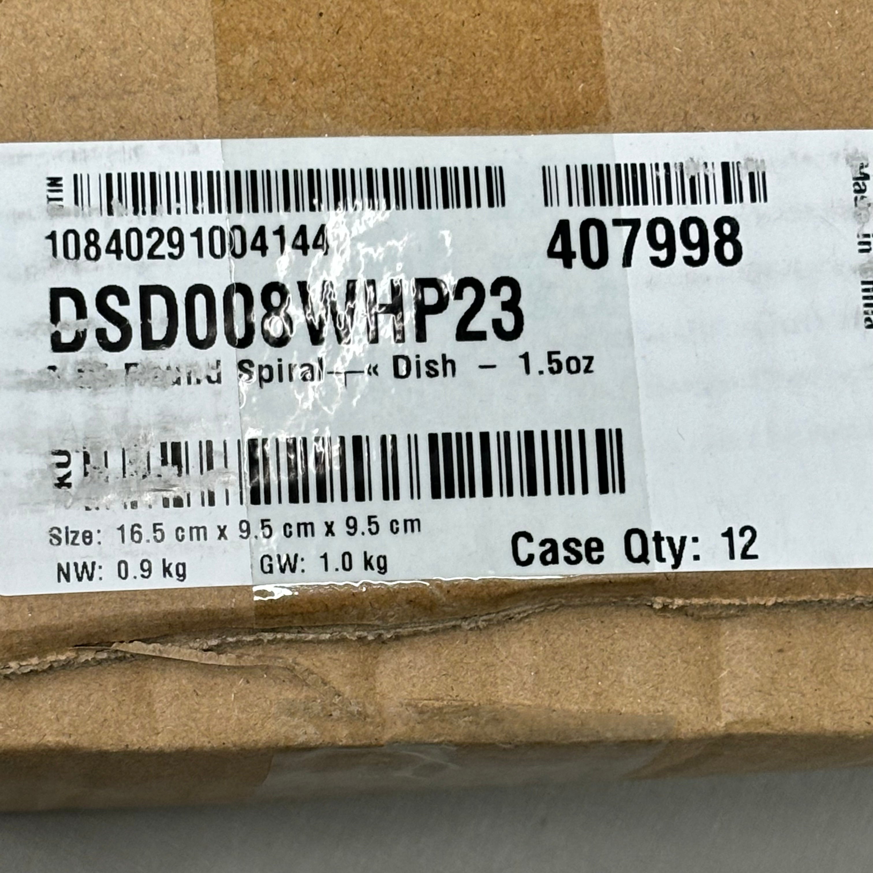 FOH (24 PACK) Small Round Spiral Dish 1.5oz 3.25" Porcelain Cream DSD008WHP23
